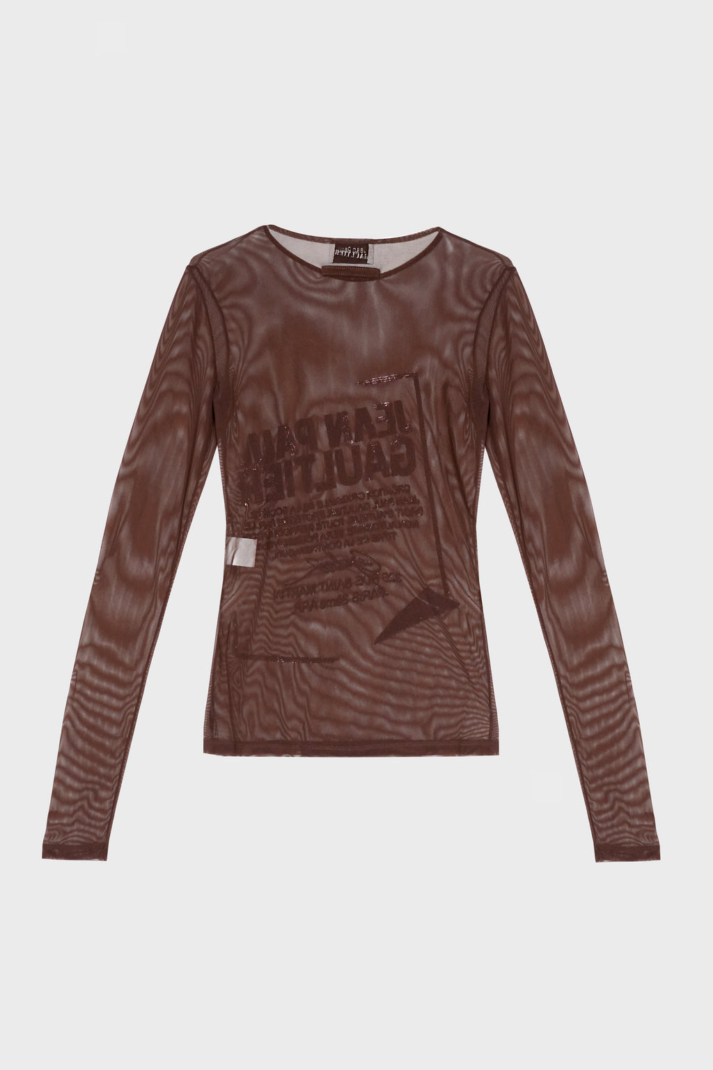 MESH LONG SLEEVES TOP "GAULTIER JACQUARD LABEL"