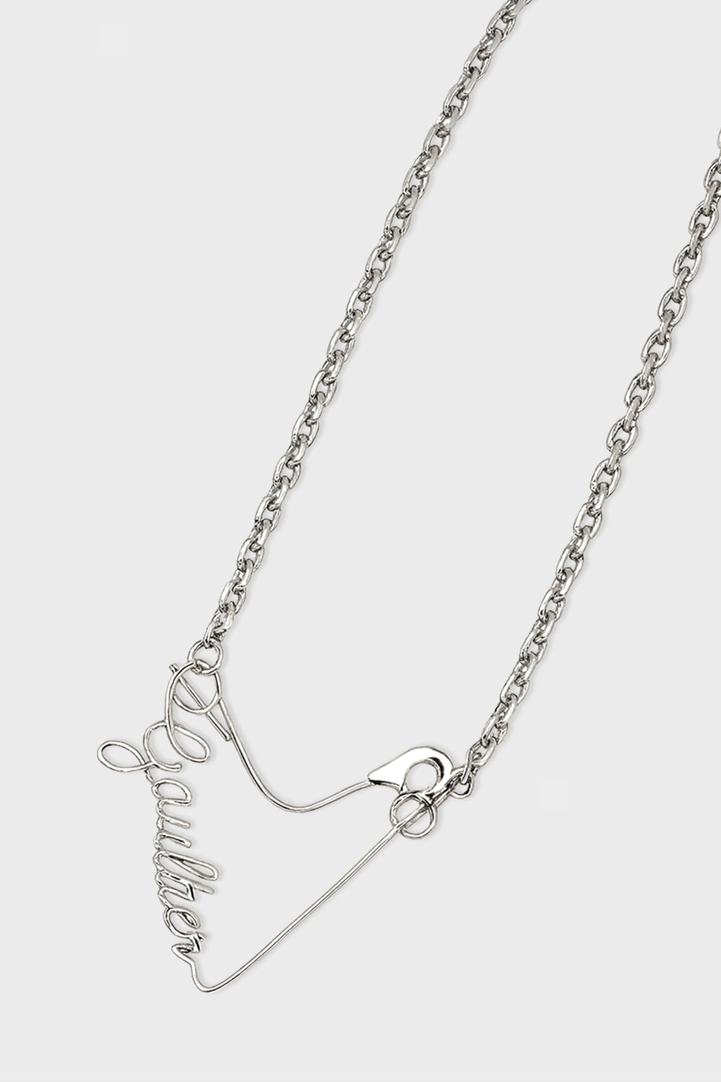 GAULTIER HEART SAFETY PIN NECKLACE