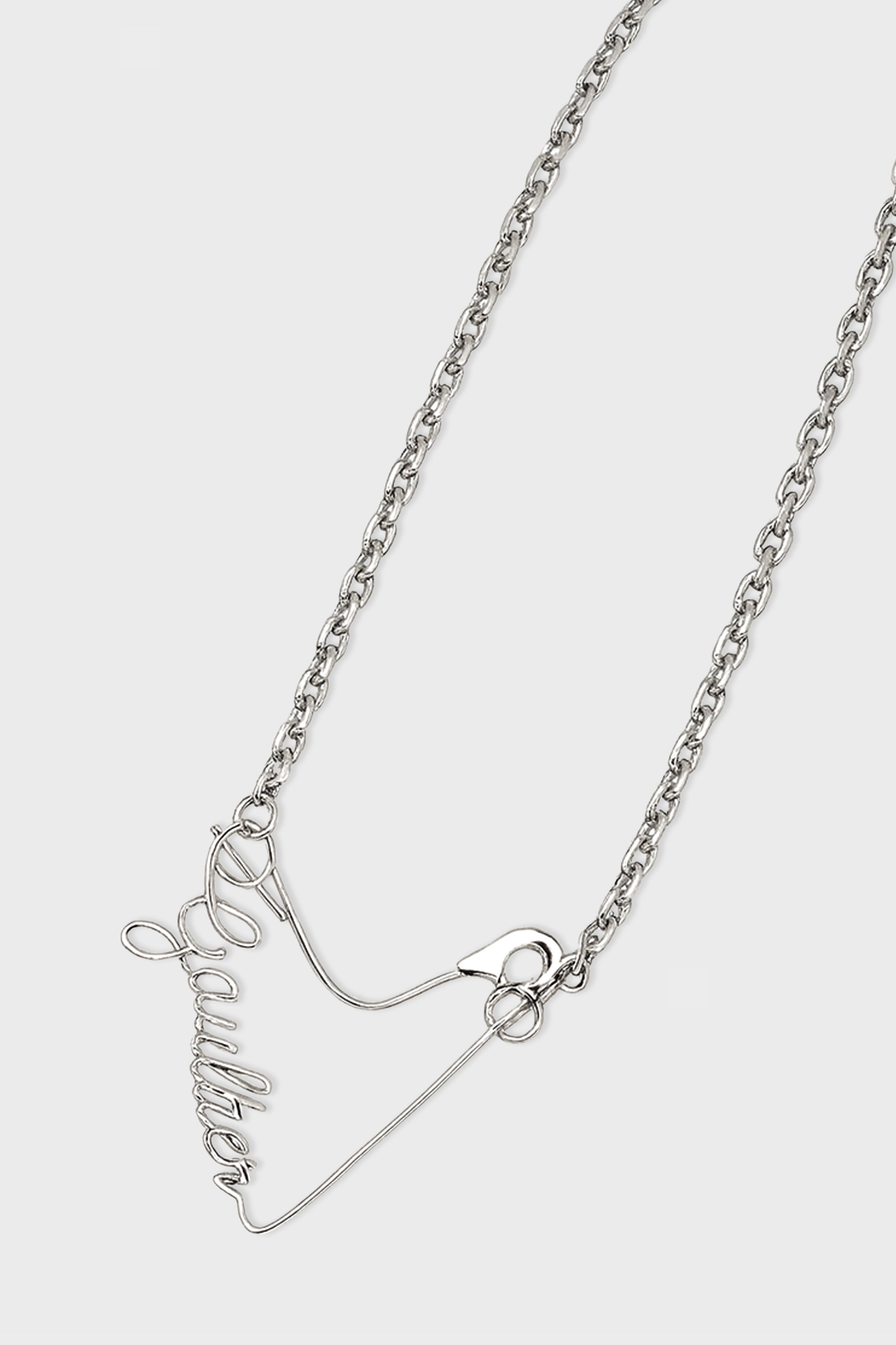 GAULTIER HEART SAFETY PIN NECKLACE