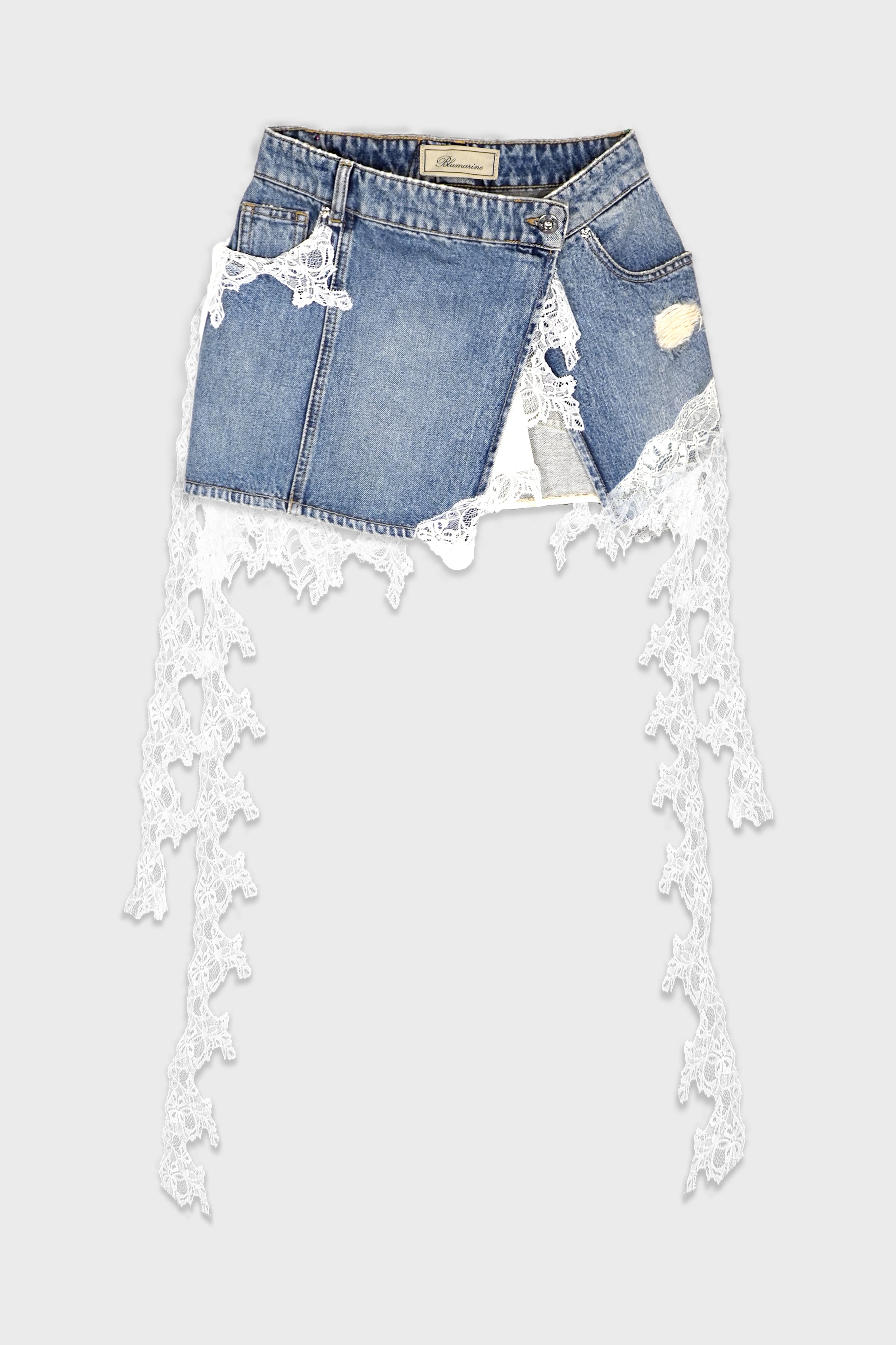 DENIM SKIRT ICE BLUE