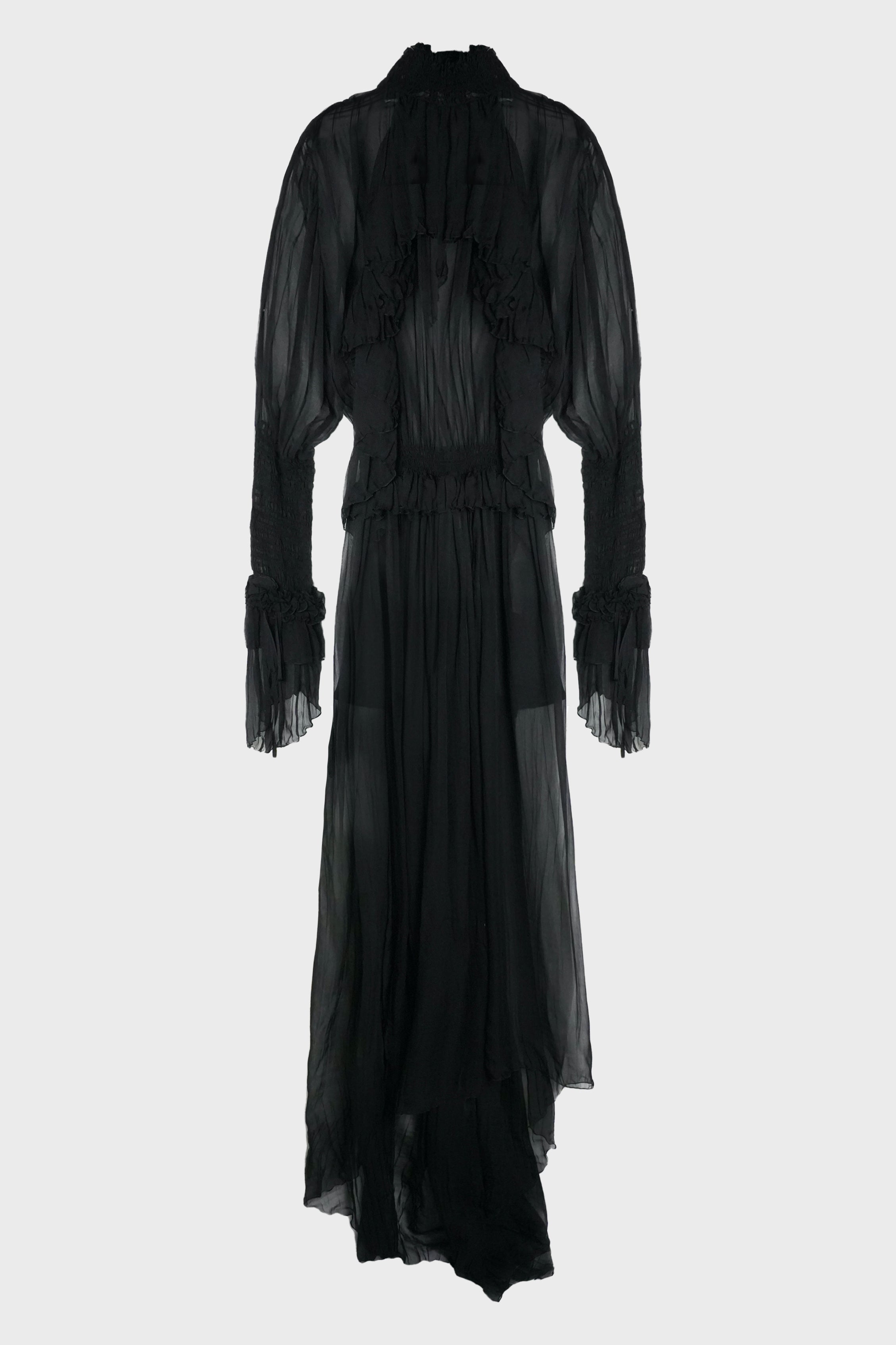 CHIFFON PLISSE DRESS