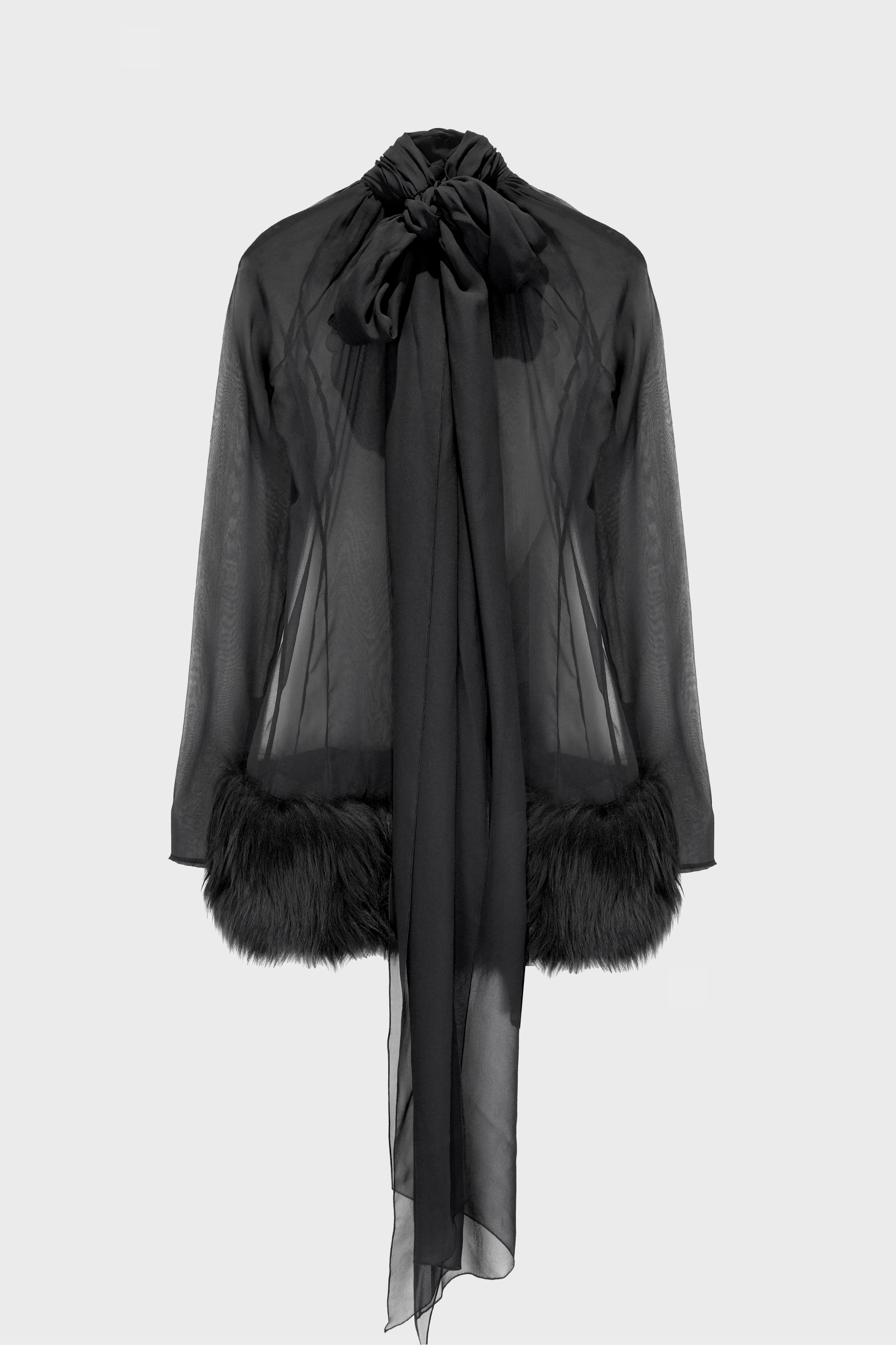 GEORG DRESS W/FUR