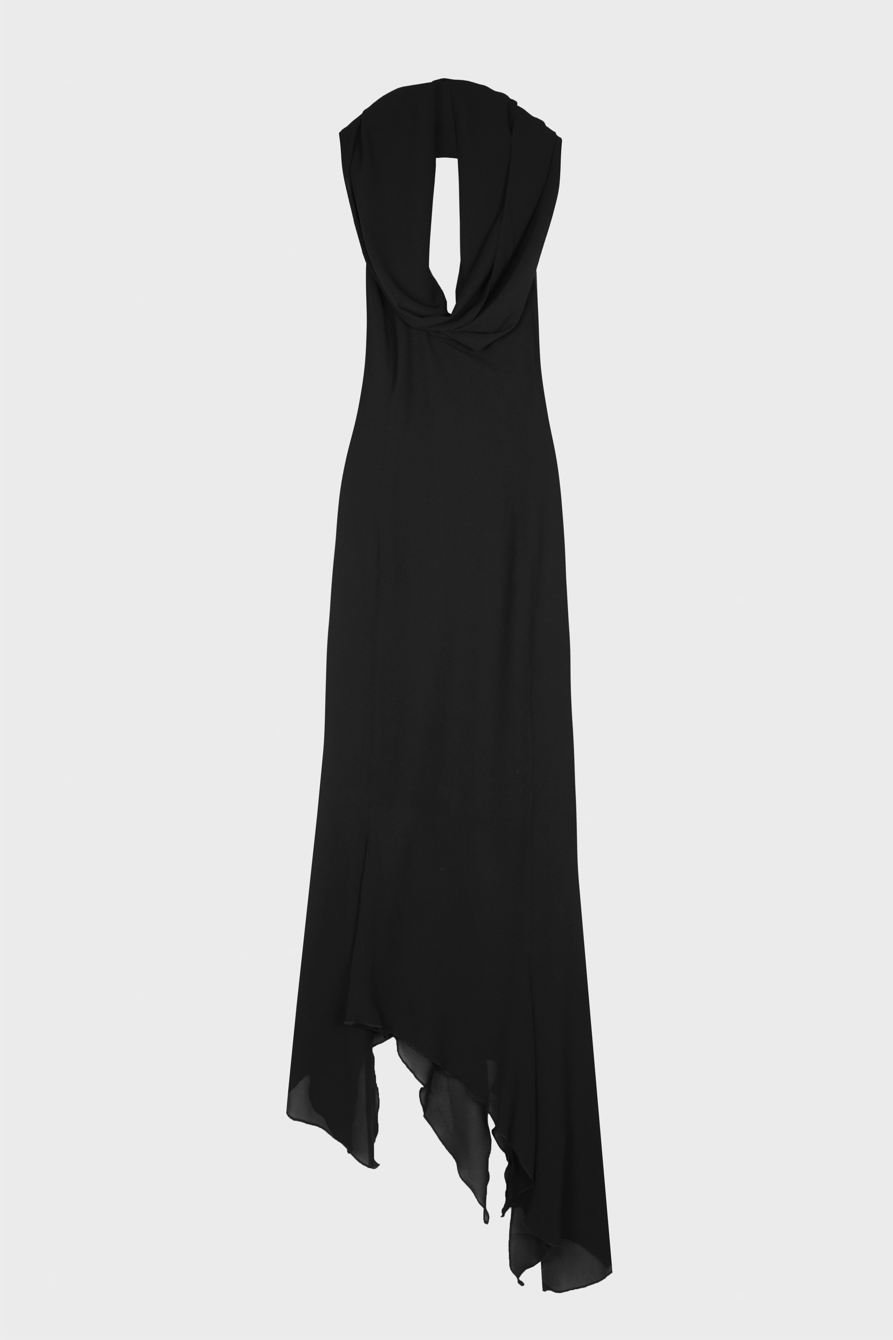 DRAPED DRESS BLACK