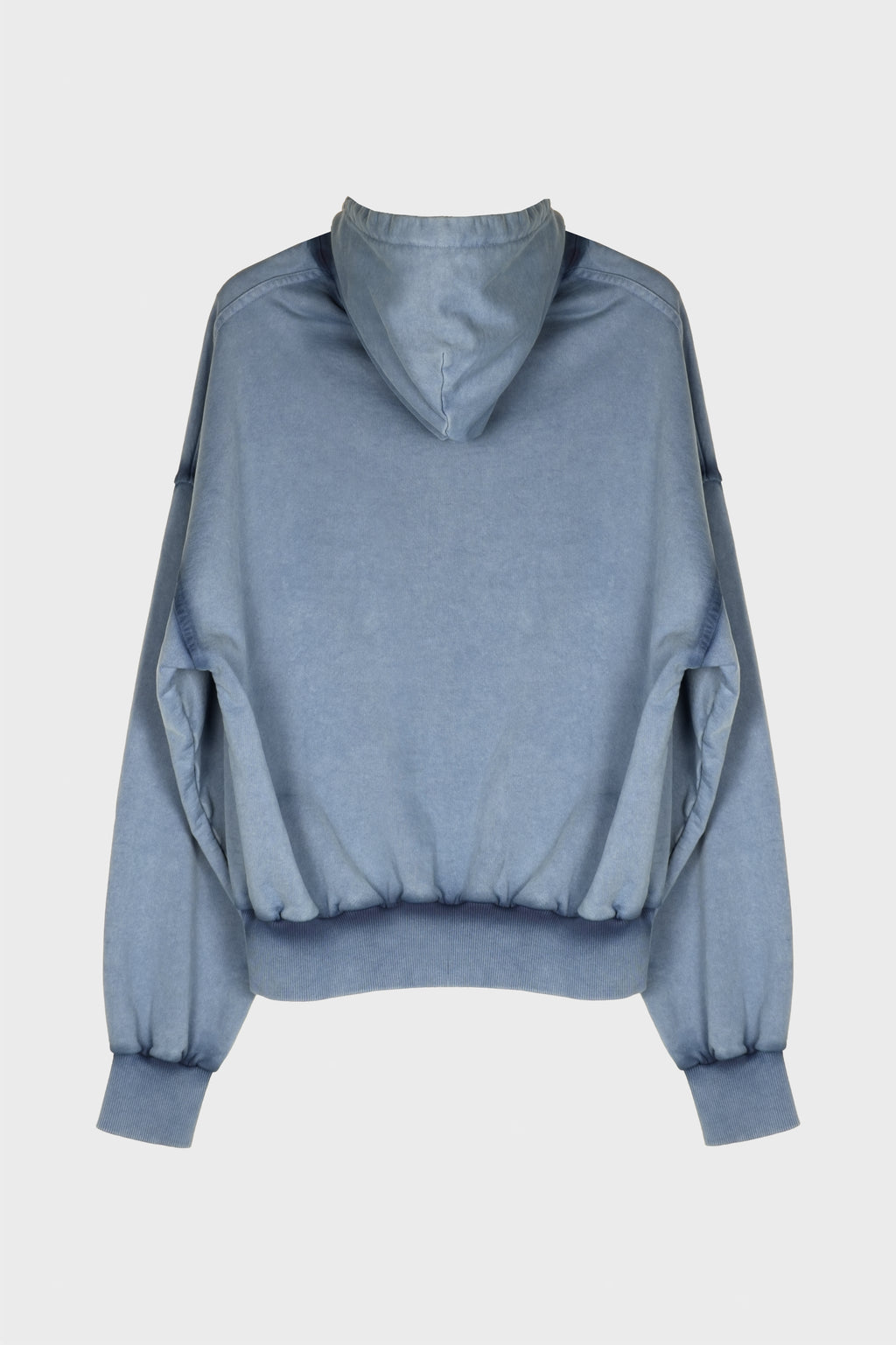 SHOULDERLESS HOODIE CUT AV-LOGO BLUE