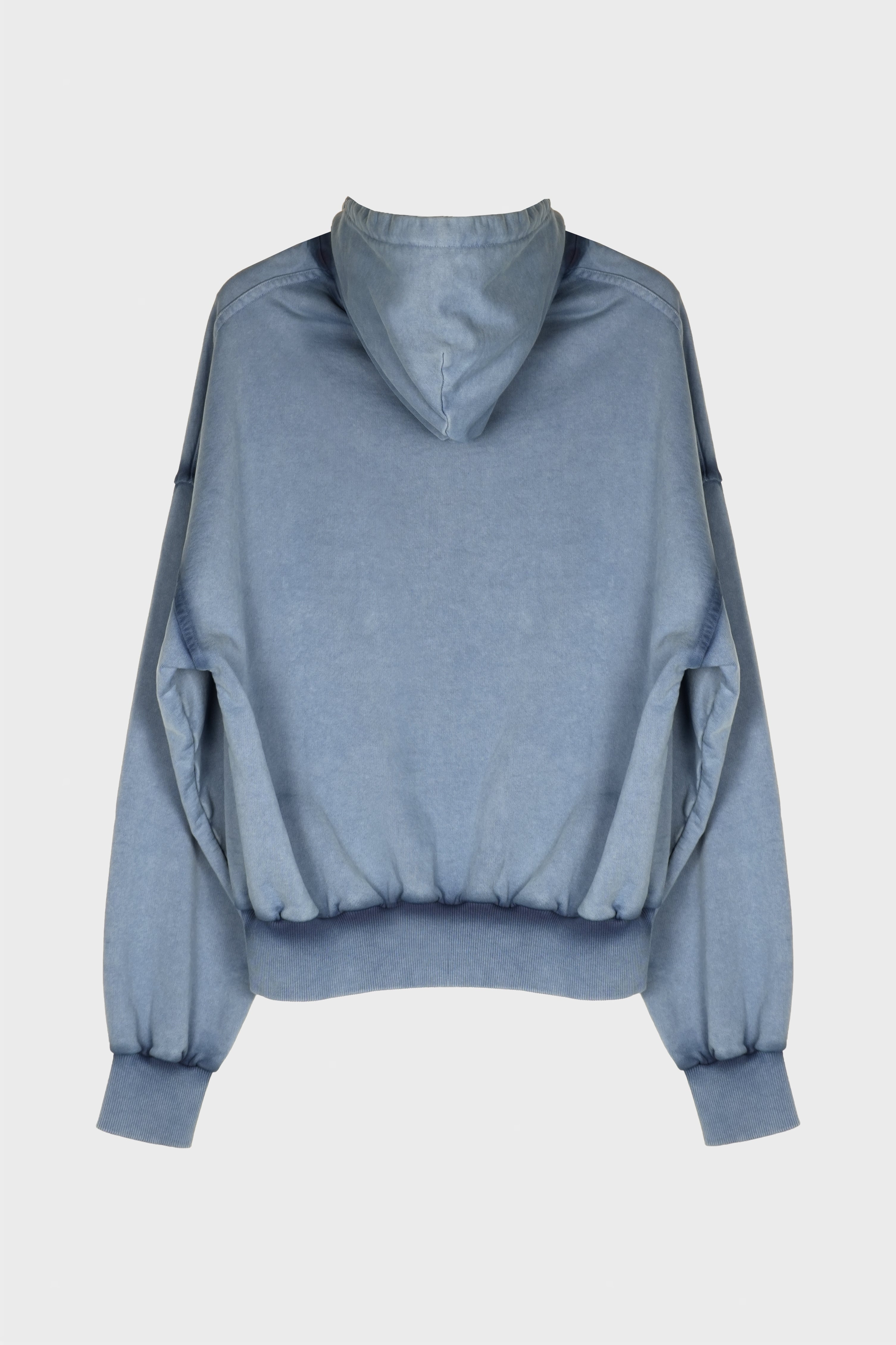 SHOULDERLESS HOODIE CUT AV-LOGO BLUE