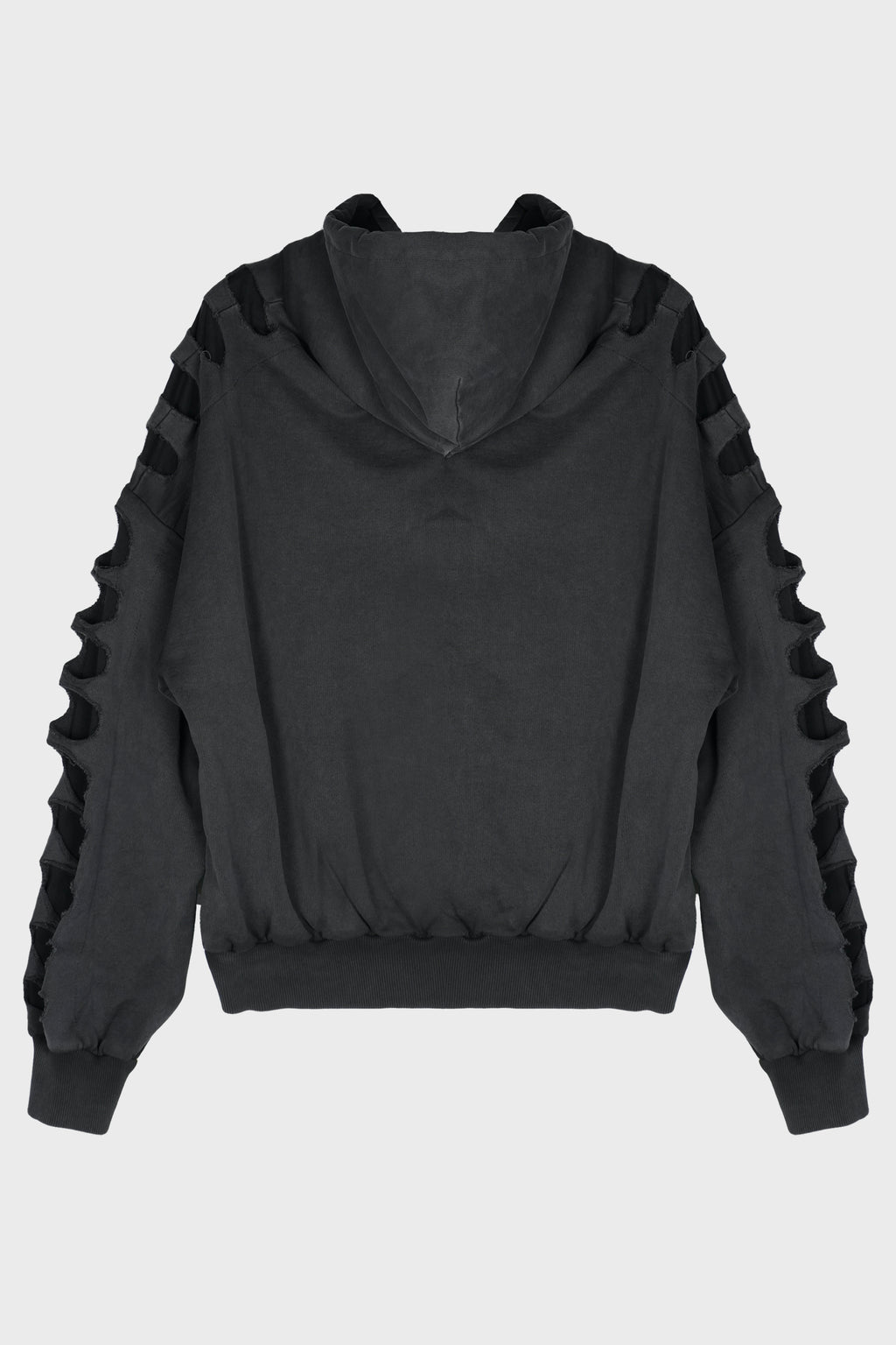 SHOULDERLESS HOODIE CUT AV-LOGO BLACK
