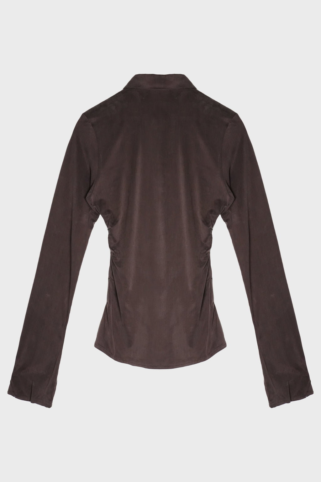 PLEATED SHIRT BROWN