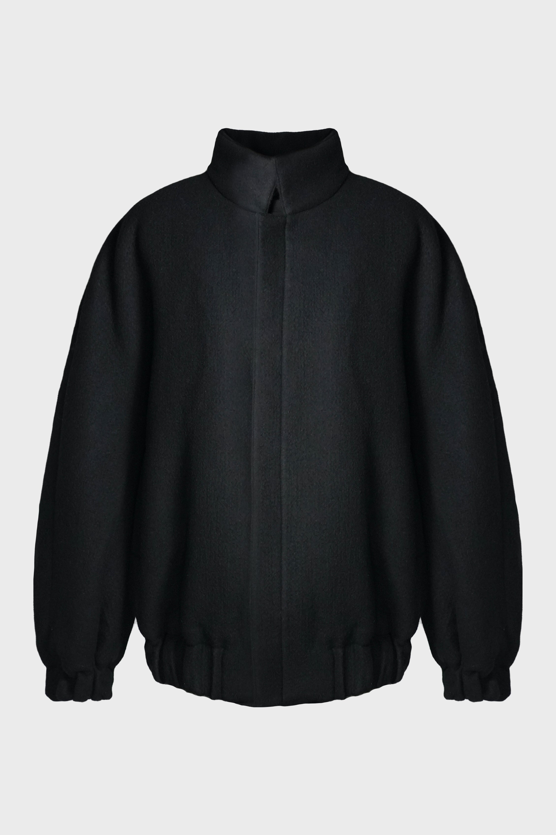 WOOL COTTON-INTERLAYER DRAWSTRING JACKET