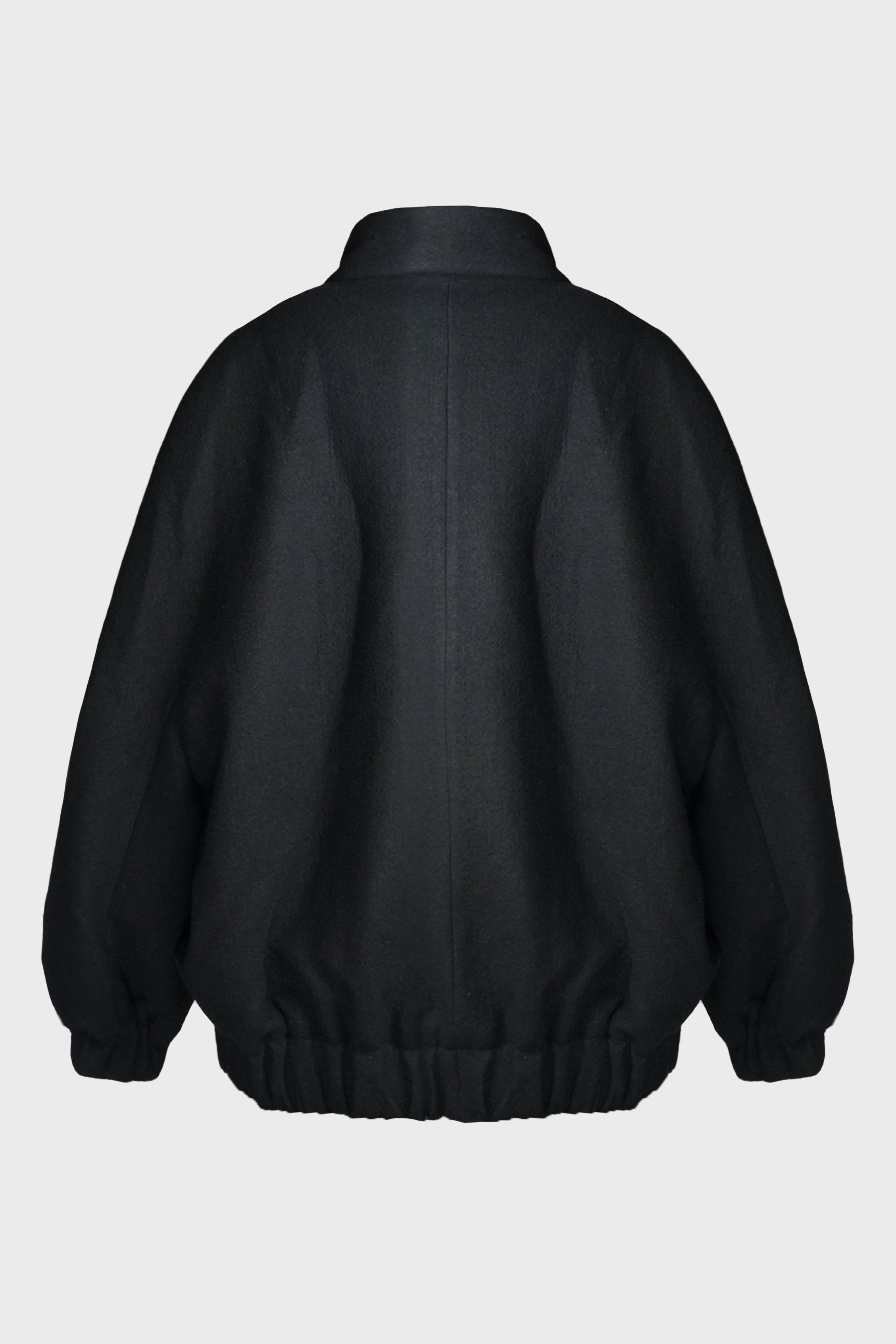 WOOL COTTON-INTERLAYER DRAWSTRING JACKET