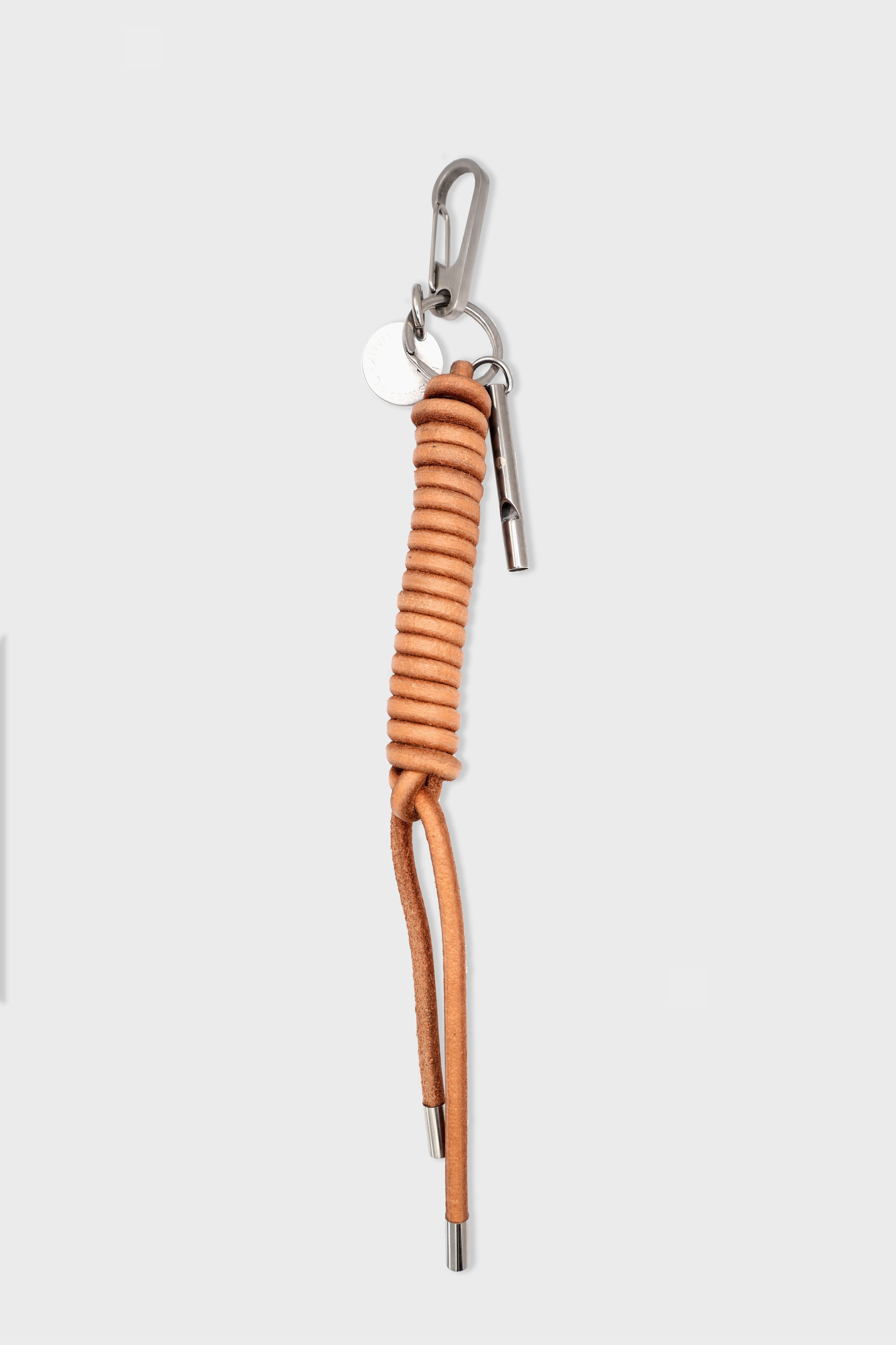 BROWN ROPE WORK KEYCHAIN