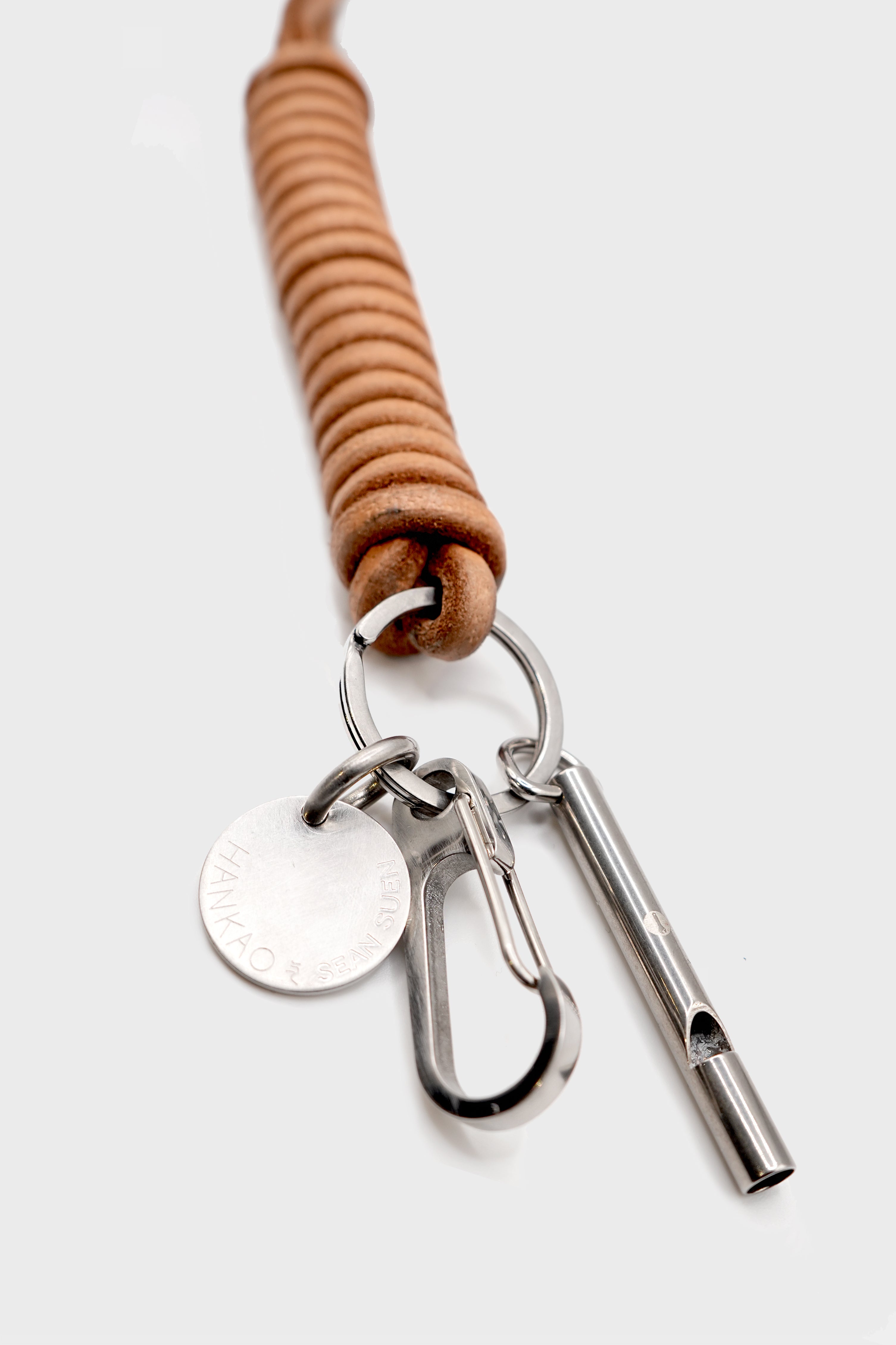 BROWN ROPE WORK KEYCHAIN