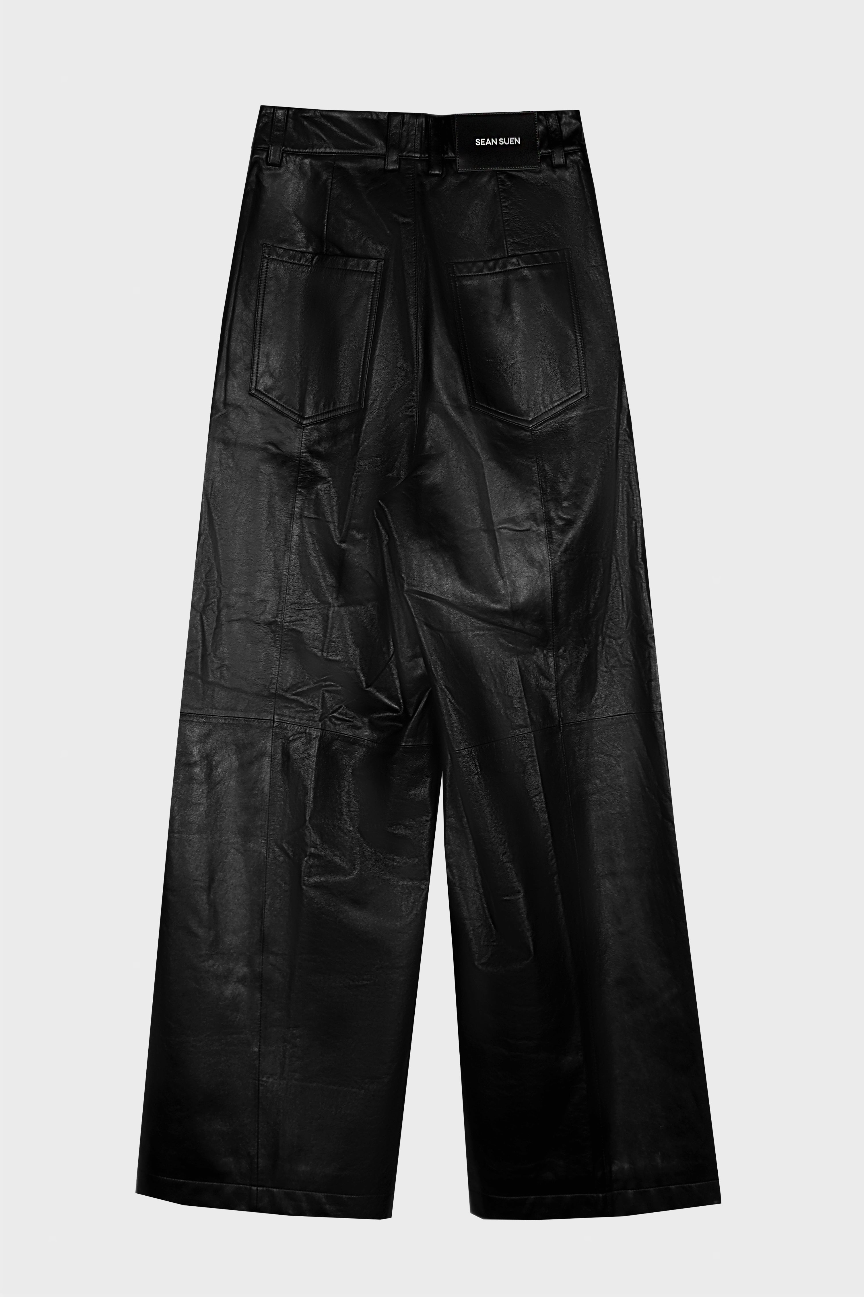 BLACK LEATHER TROUSERS