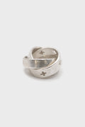 TRIPLE RING W/CARVED CROSSES
