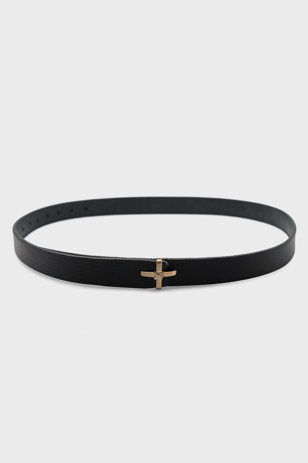 CROSS BUCKLE THIN CLEAN BELT