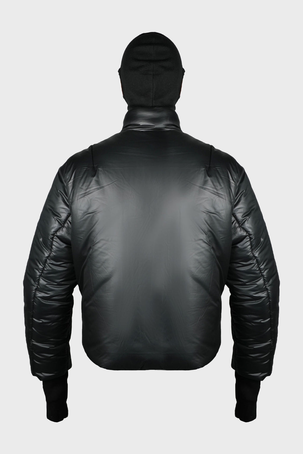 PADDED JACKET W/ BALACLAVA BLACK