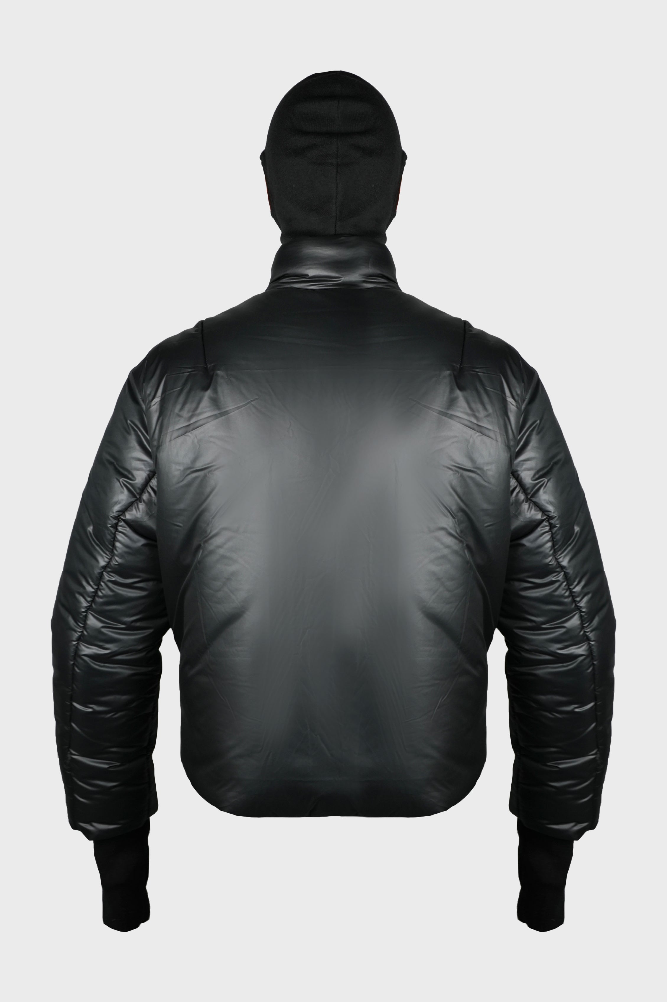 PADDED JACKET W/ BALACLAVA BLACK