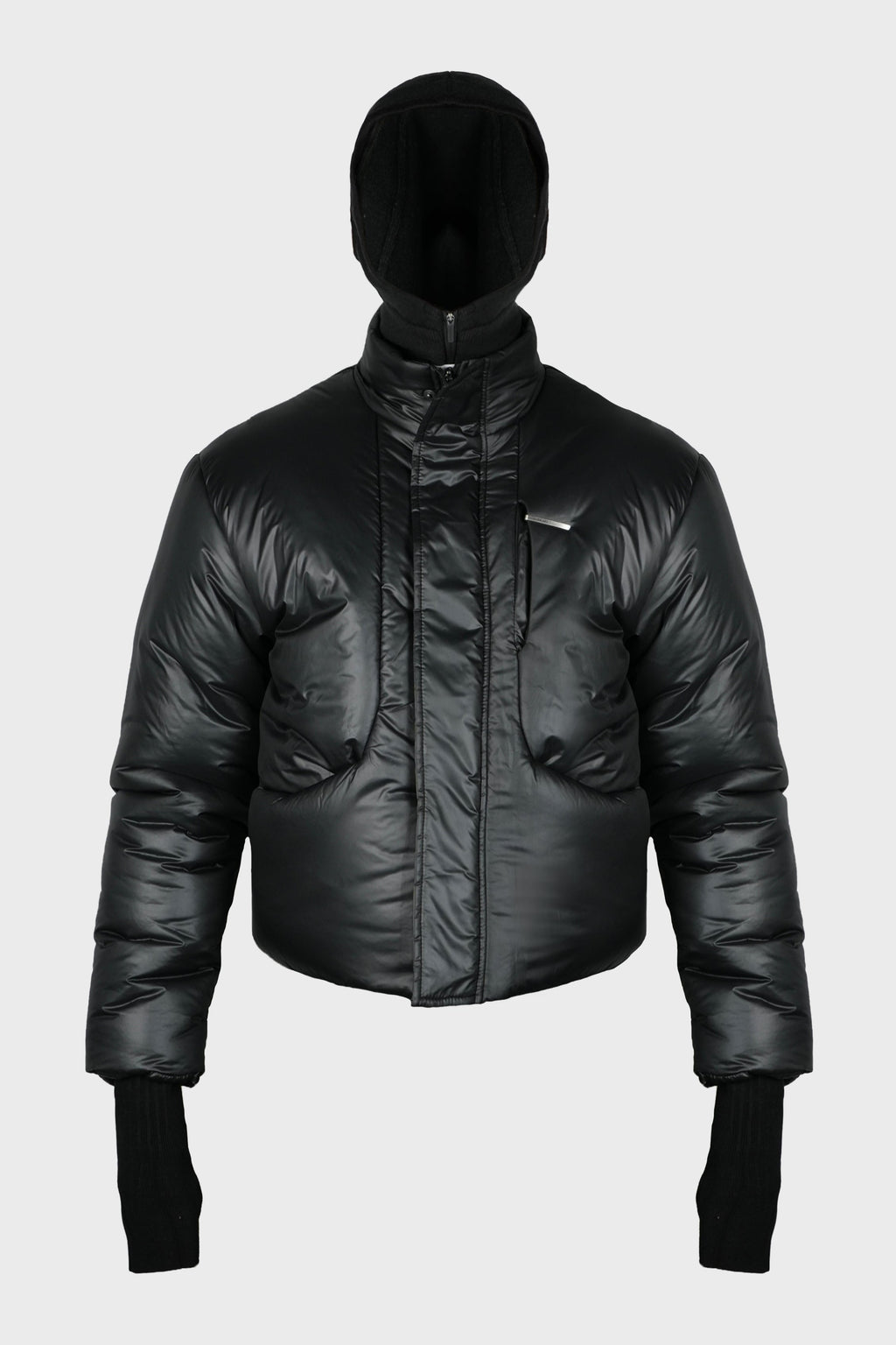 PADDED JACKET W/ BALACLAVA BLACK