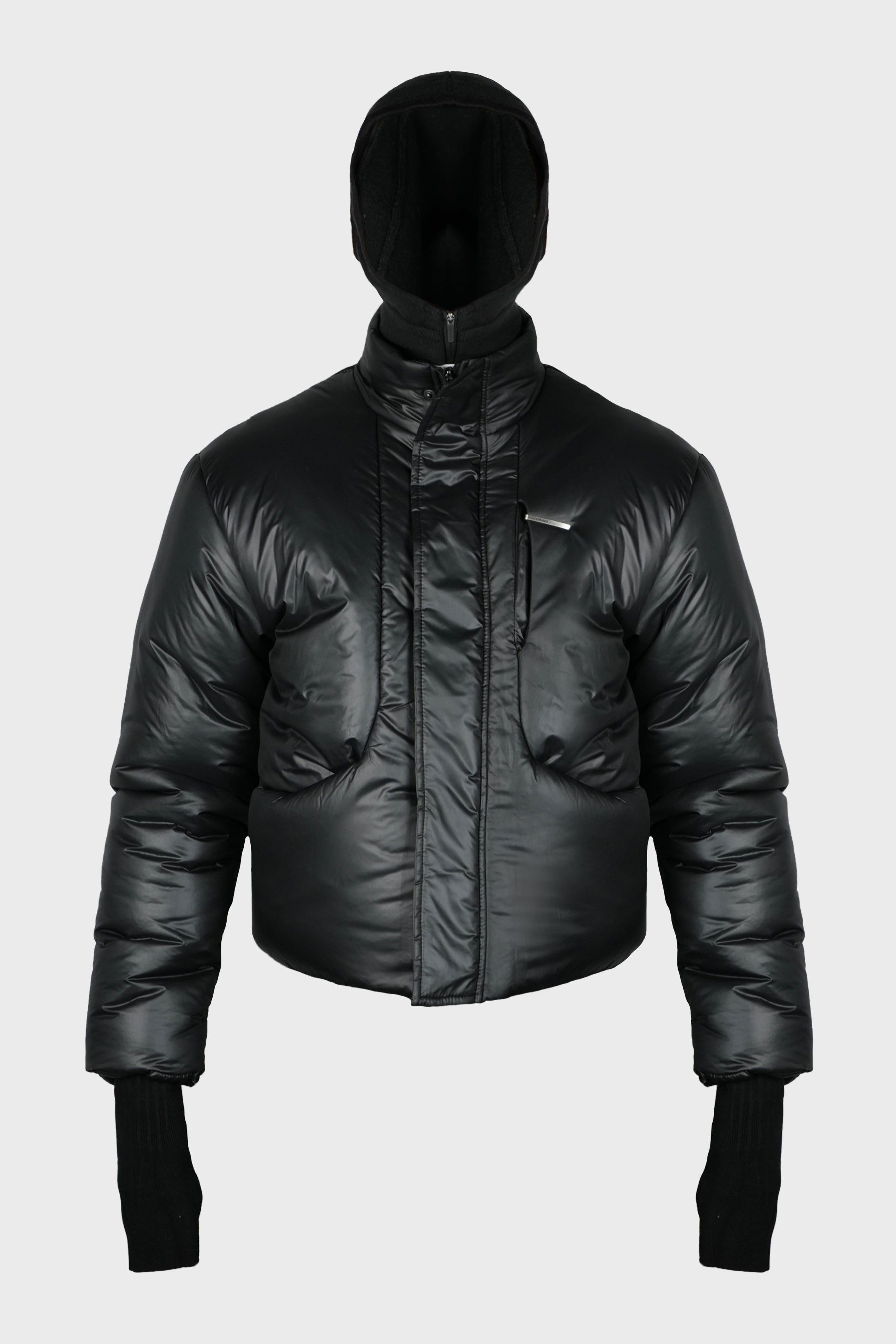 PADDED JACKET W/ BALACLAVA BLACK