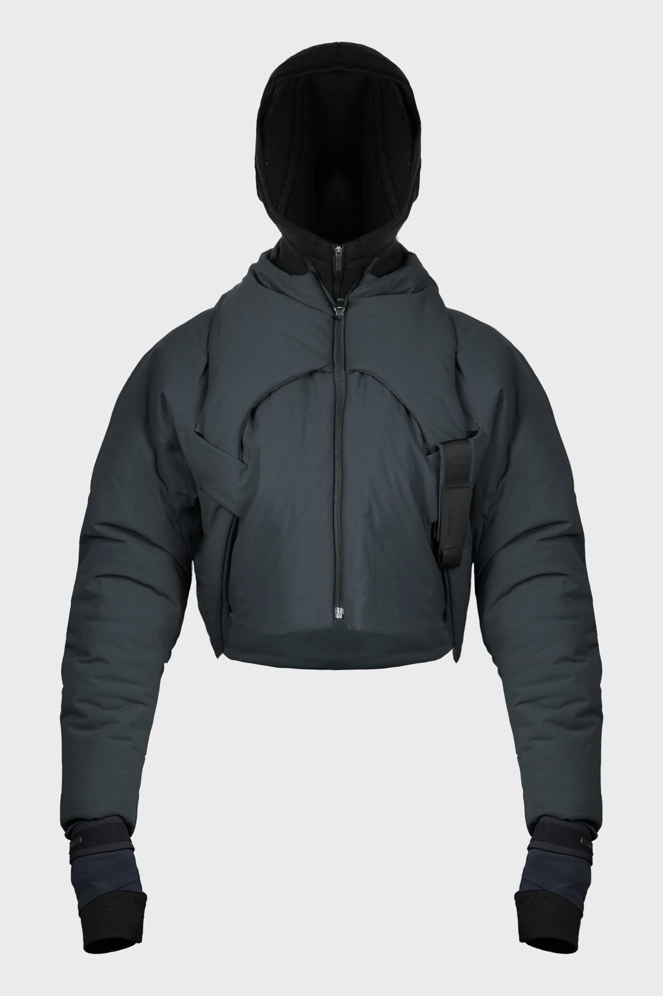 HYEIN SEO - PADDED HARNESS JACKET W/ BALACLAVA CHARCOAL – LABSTORE WORLD