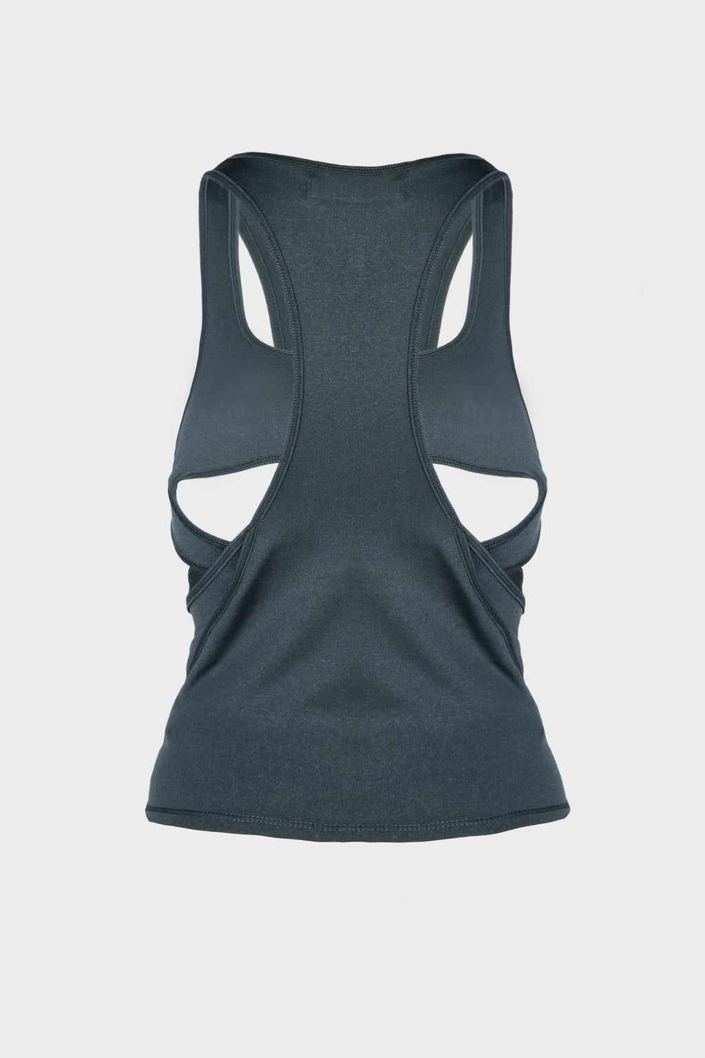 DOUBLE LAYER CROP TOP CHARCOAL