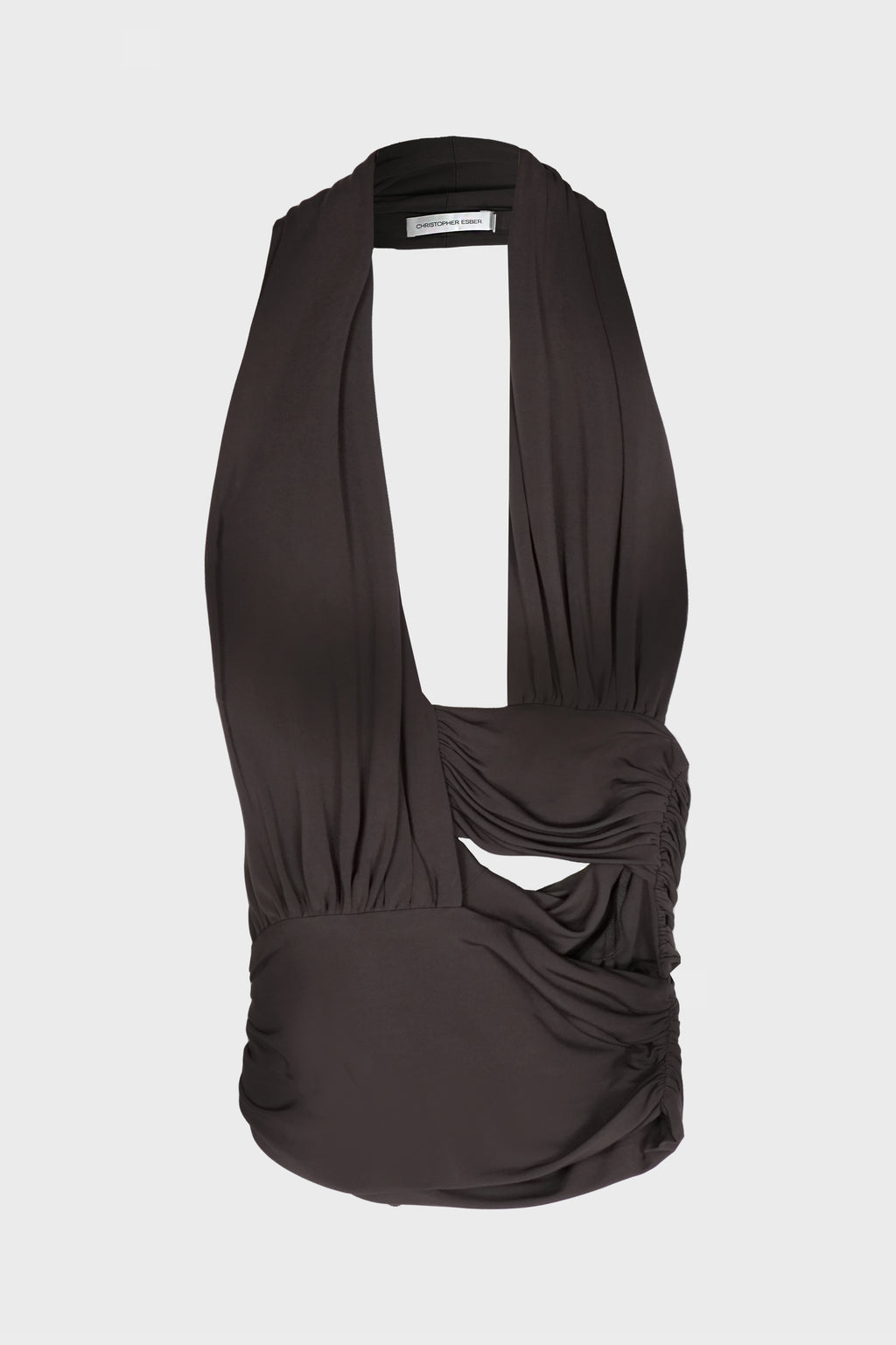 DRAPED CUMMERBUND JERSEY TOP