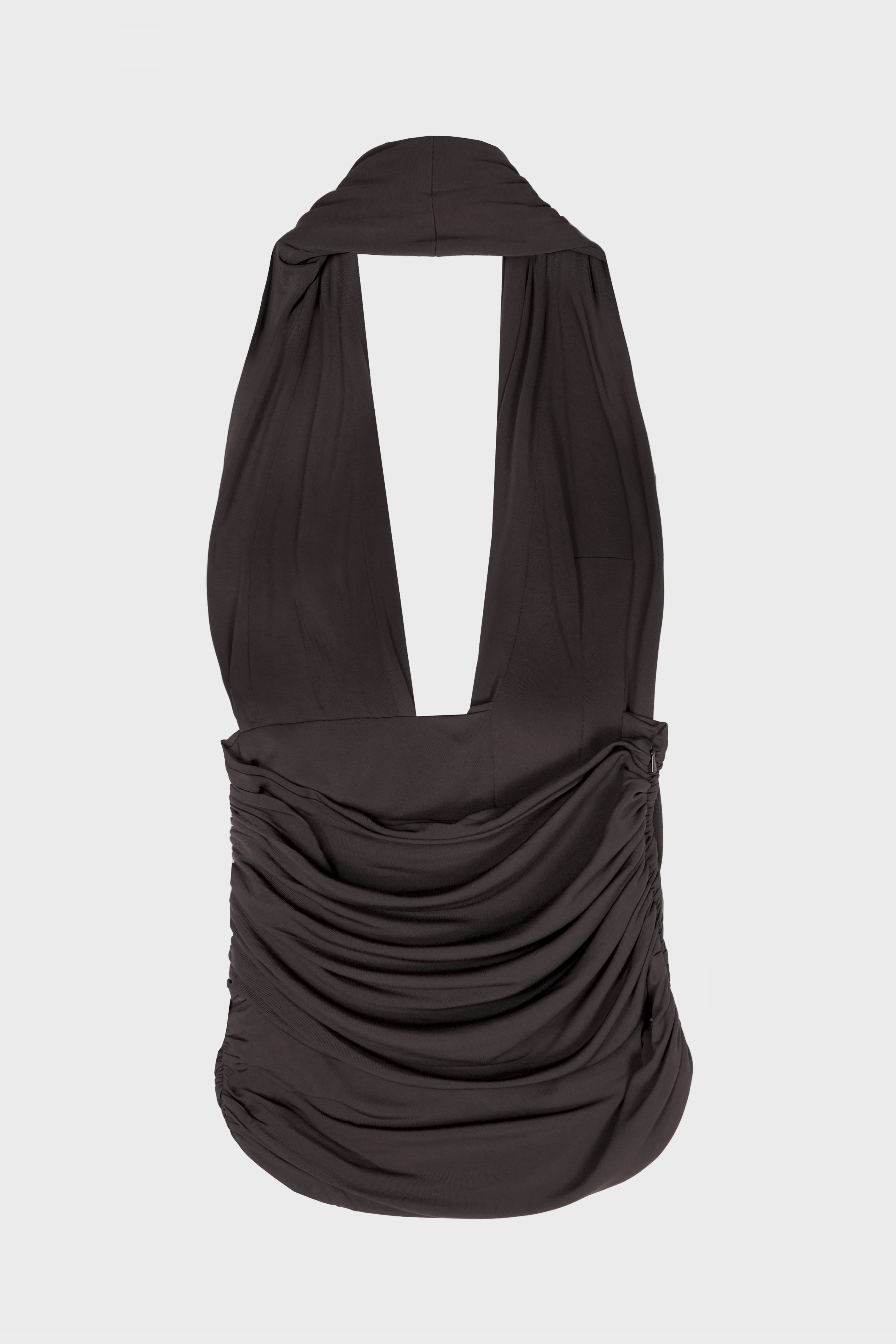 DRAPED CUMMERBUND JERSEY TOP
