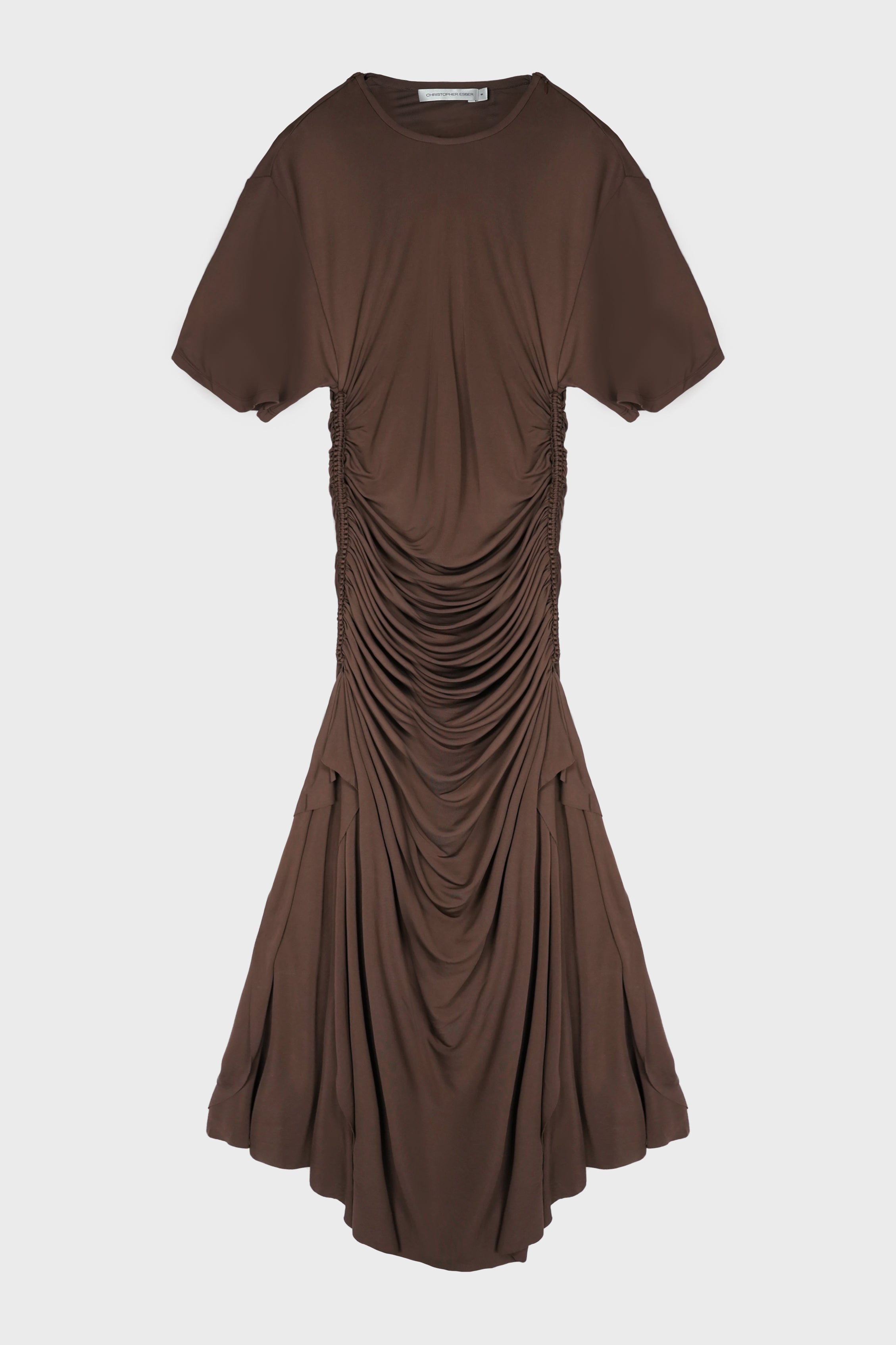 SHIBARI JERSEY RUCHE TEE DRESS