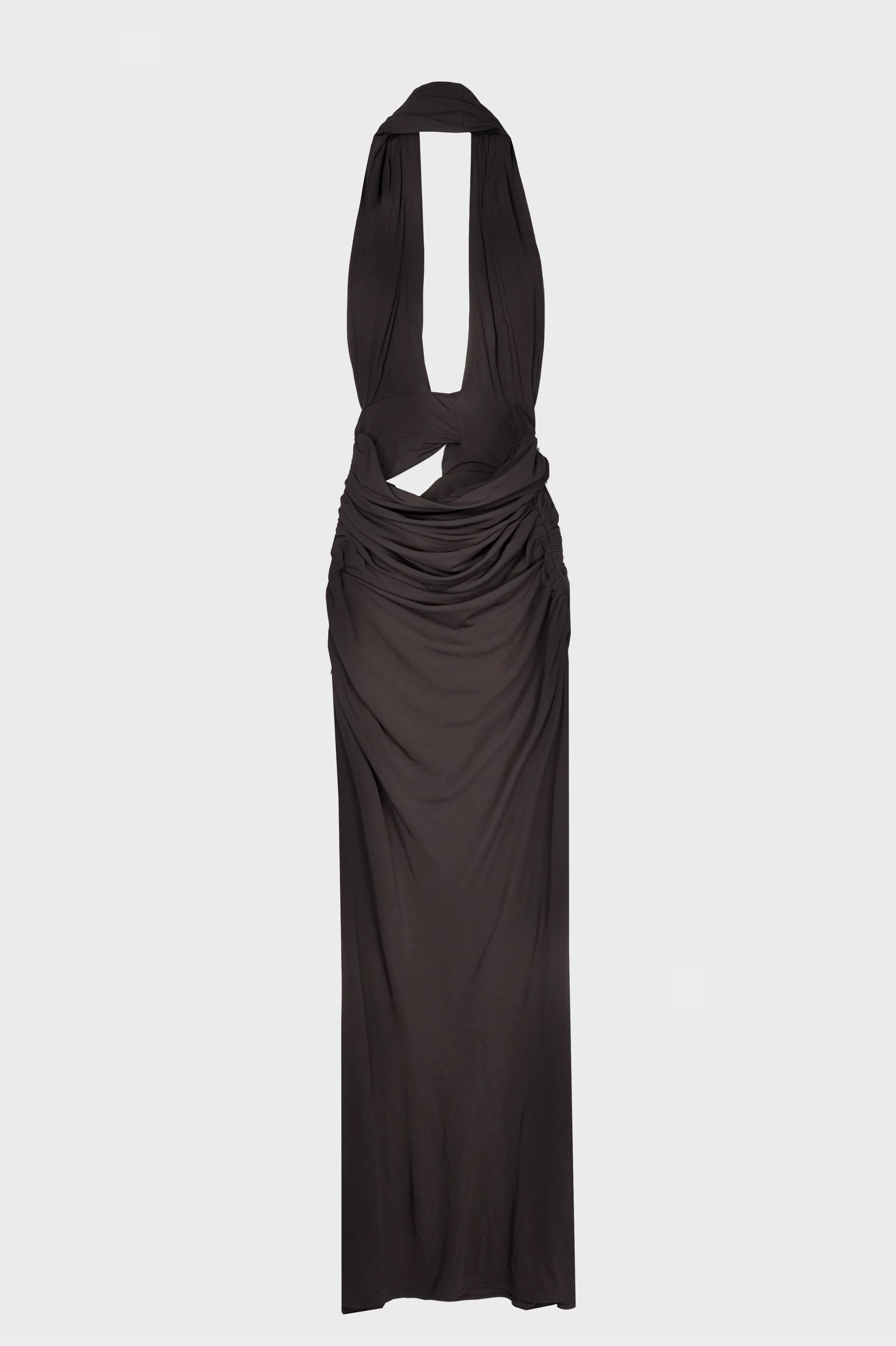 DRAPED CUMMERBUND JERSEY DRESS