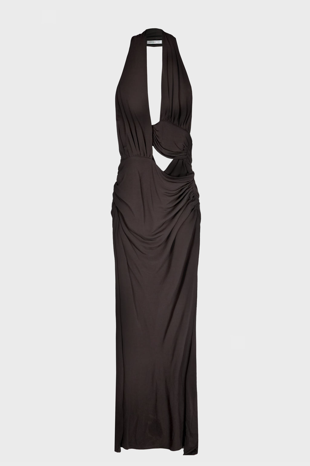 DRAPED CUMMERBUND JERSEY DRESS
