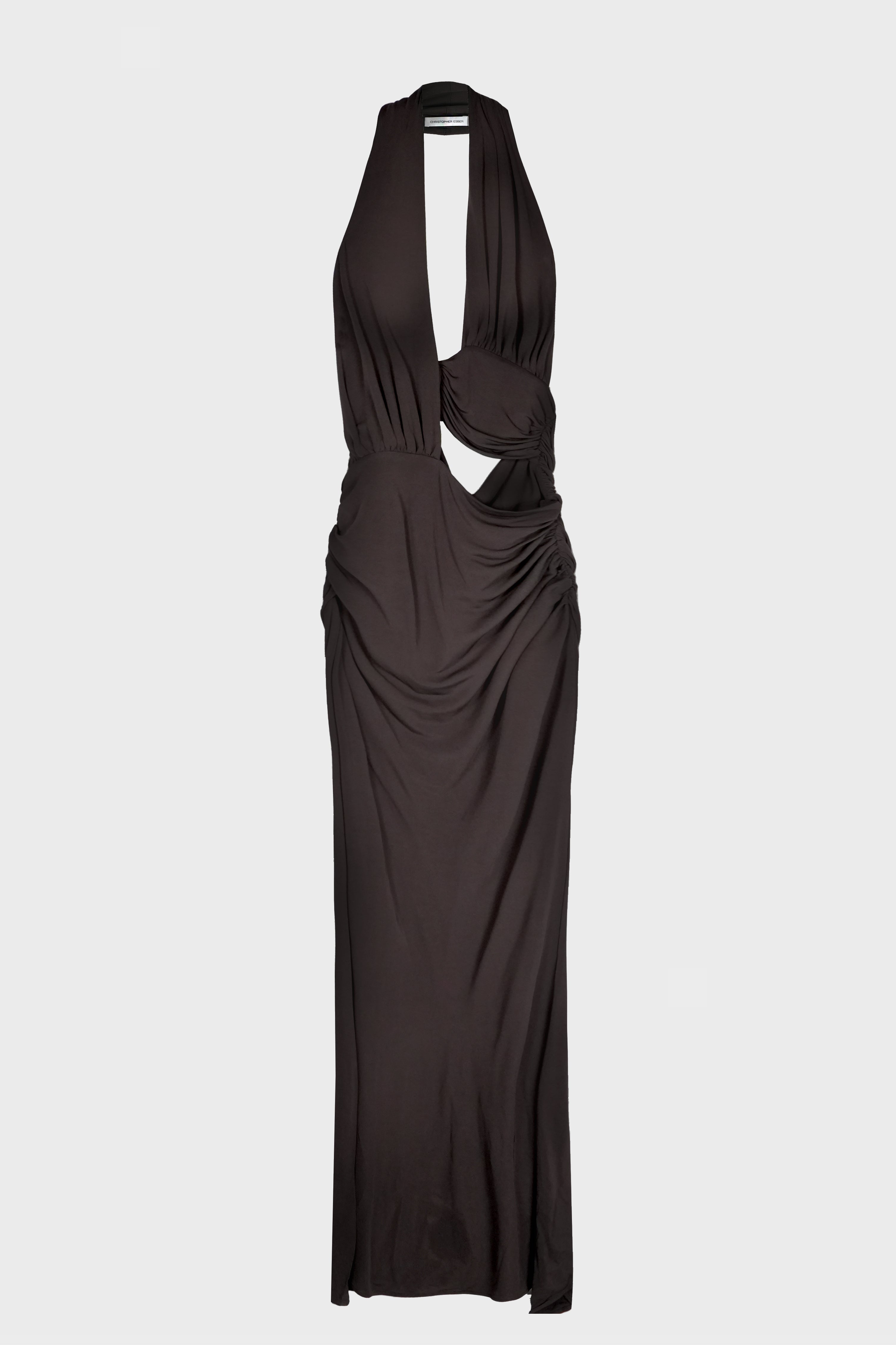DRAPED CUMMERBUND JERSEY DRESS