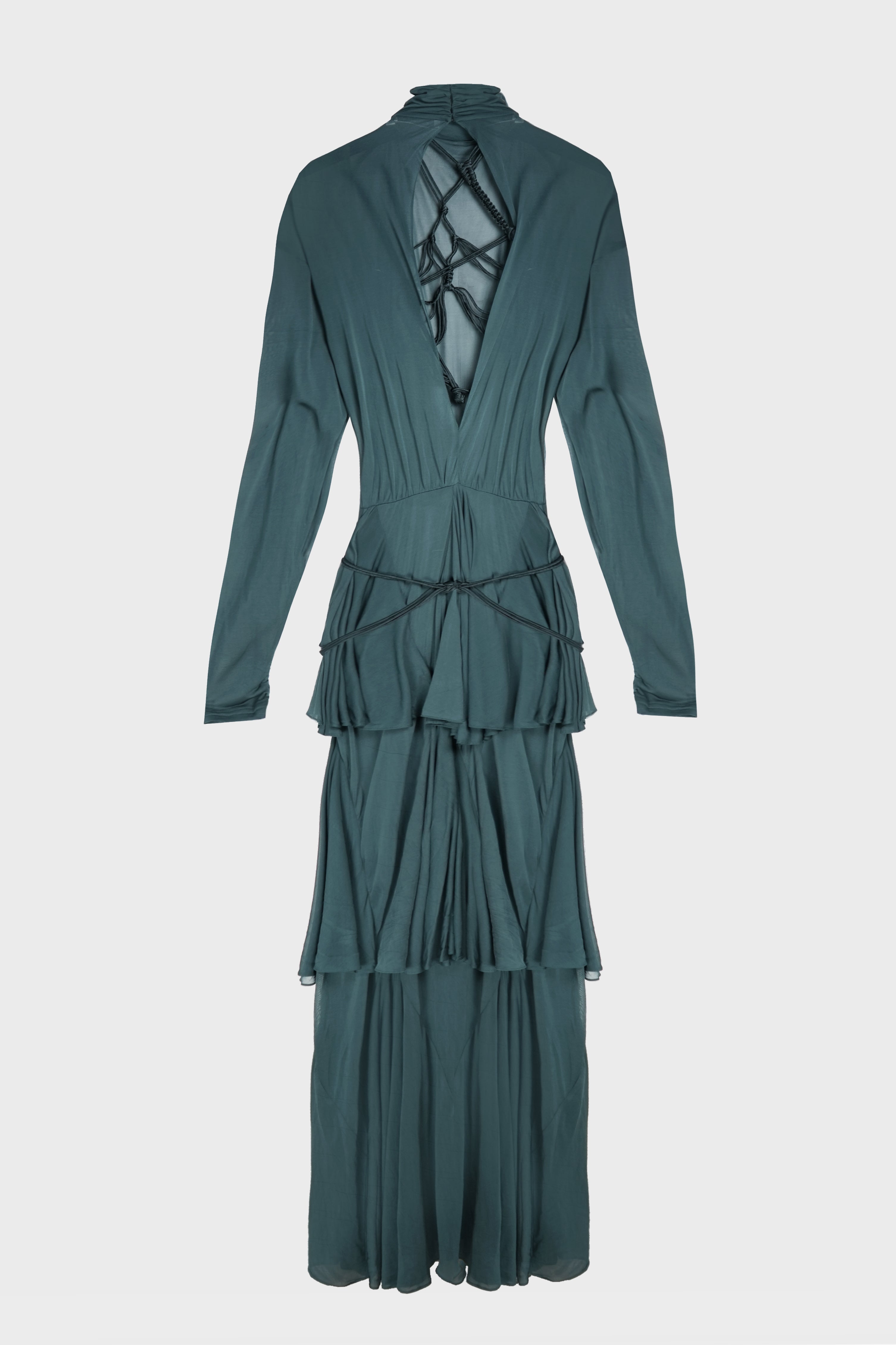 SOLEA BELTED DRAPE DRESS