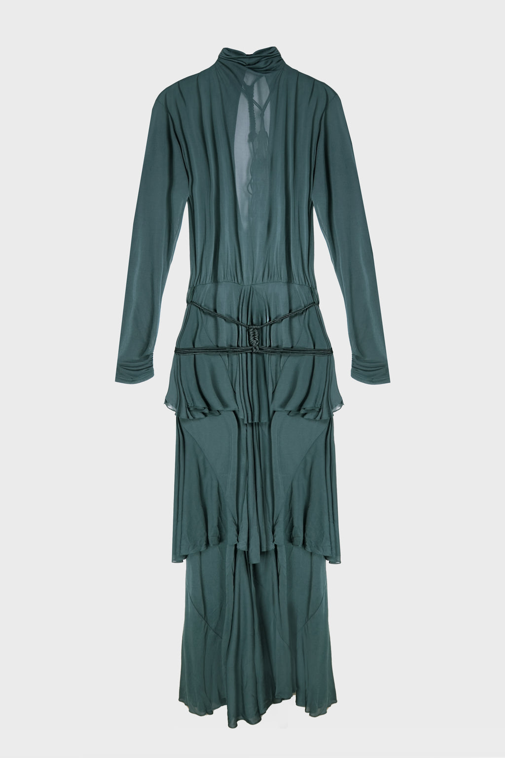 SOLEA BELTED DRAPE DRESS