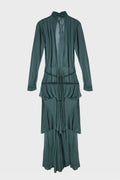 SOLEA BELTED DRAPE DRESS