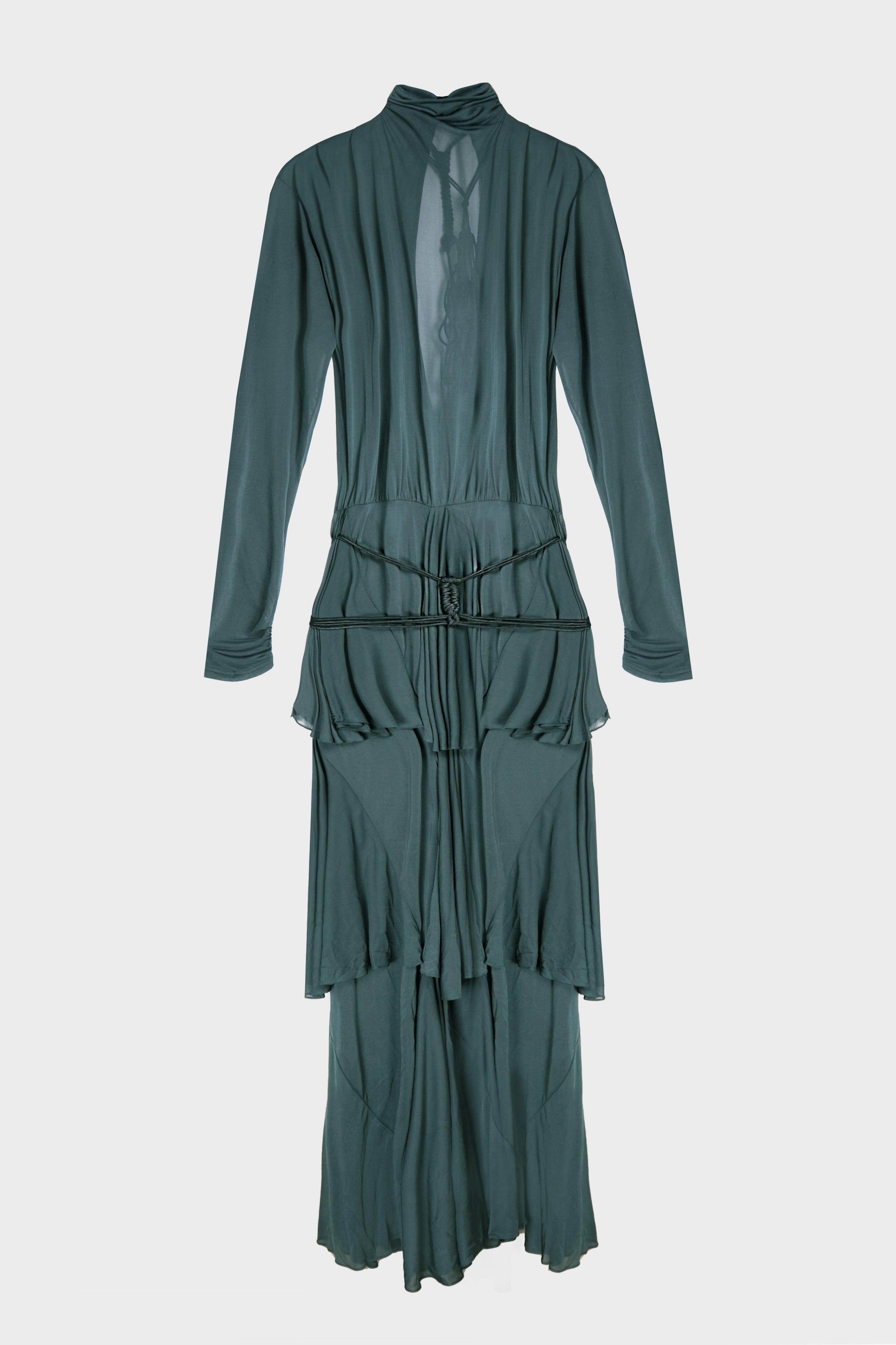 SOLEA BELTED DRAPE DRESS