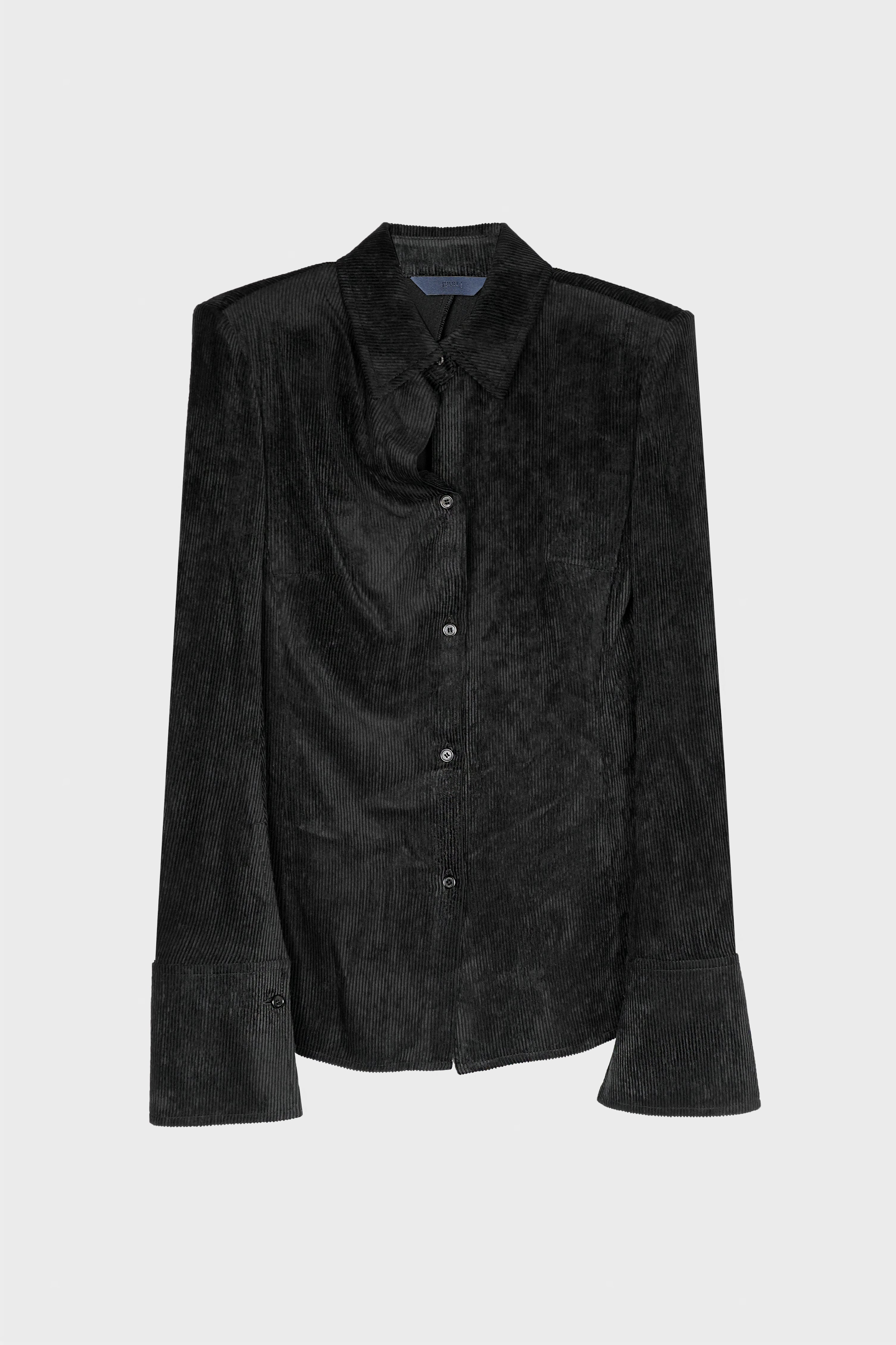 CUFFS RAYON VELVET BLOUSE