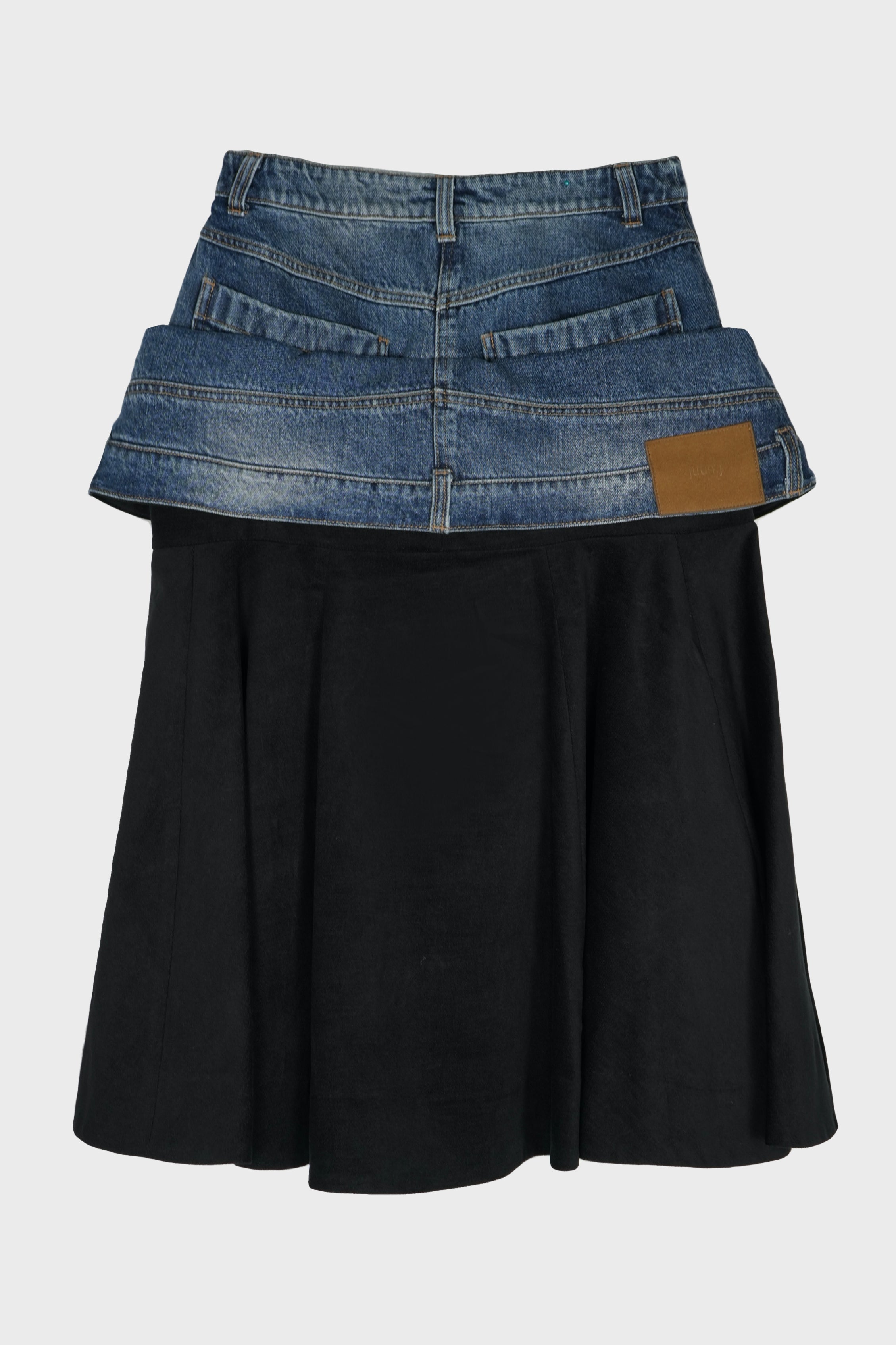 DOUBLE WAIST LAYER SKIRT