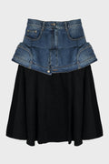 DOUBLE WAIST LAYER SKIRT