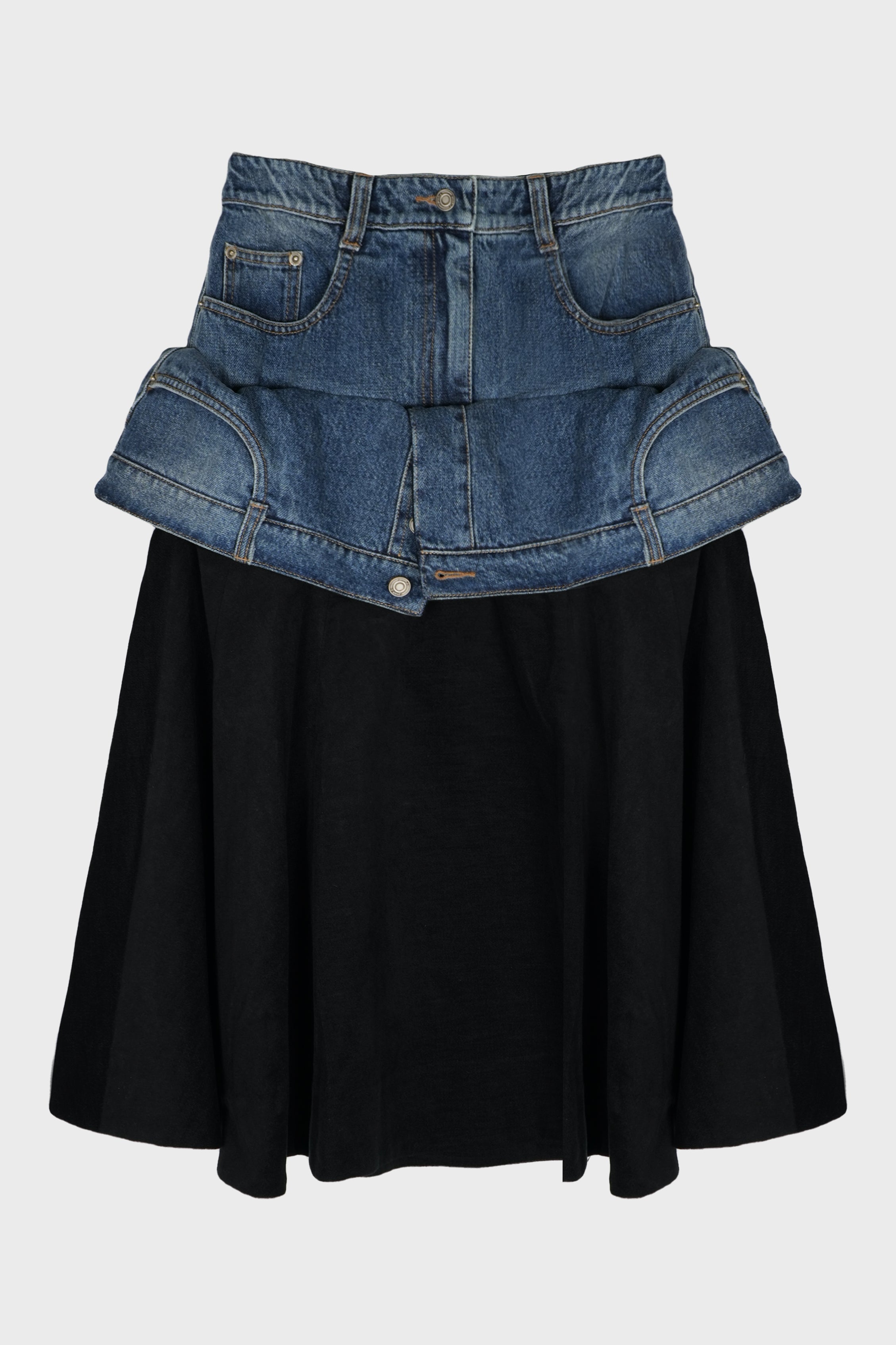 DOUBLE WAIST LAYER SKIRT