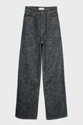 DENIM BAGGY TROUSERS NAVY BLUE