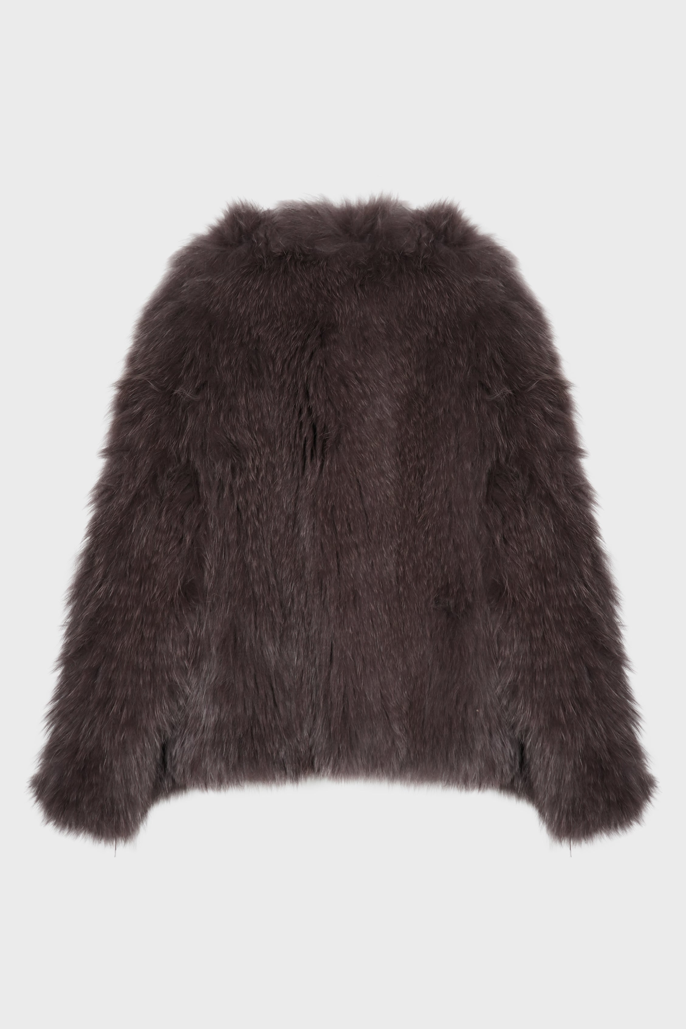 JACKET 50CM KNITTED FOX DEEP GRENAT