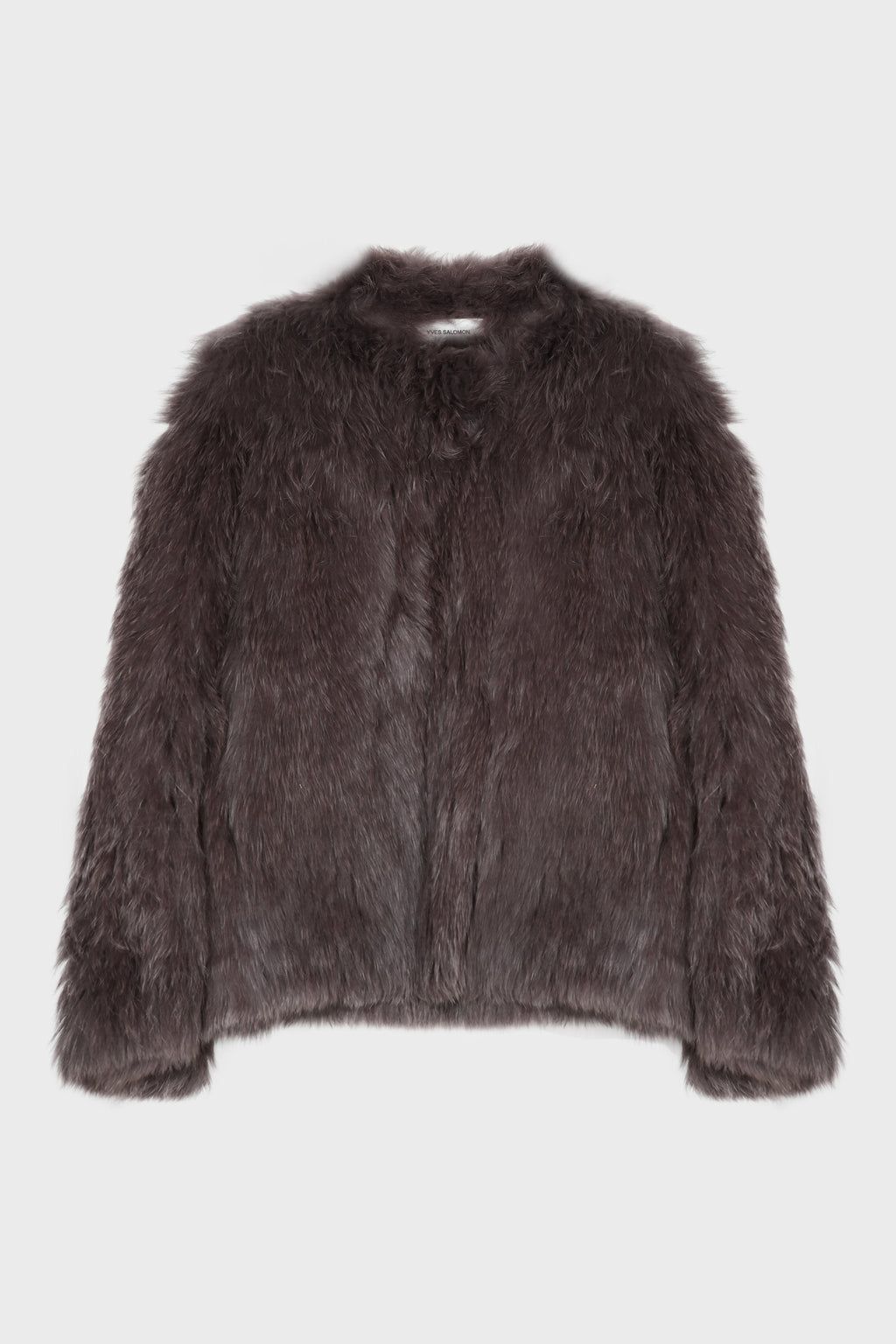 JACKET 50CM KNITTED FOX DEEP GRENAT