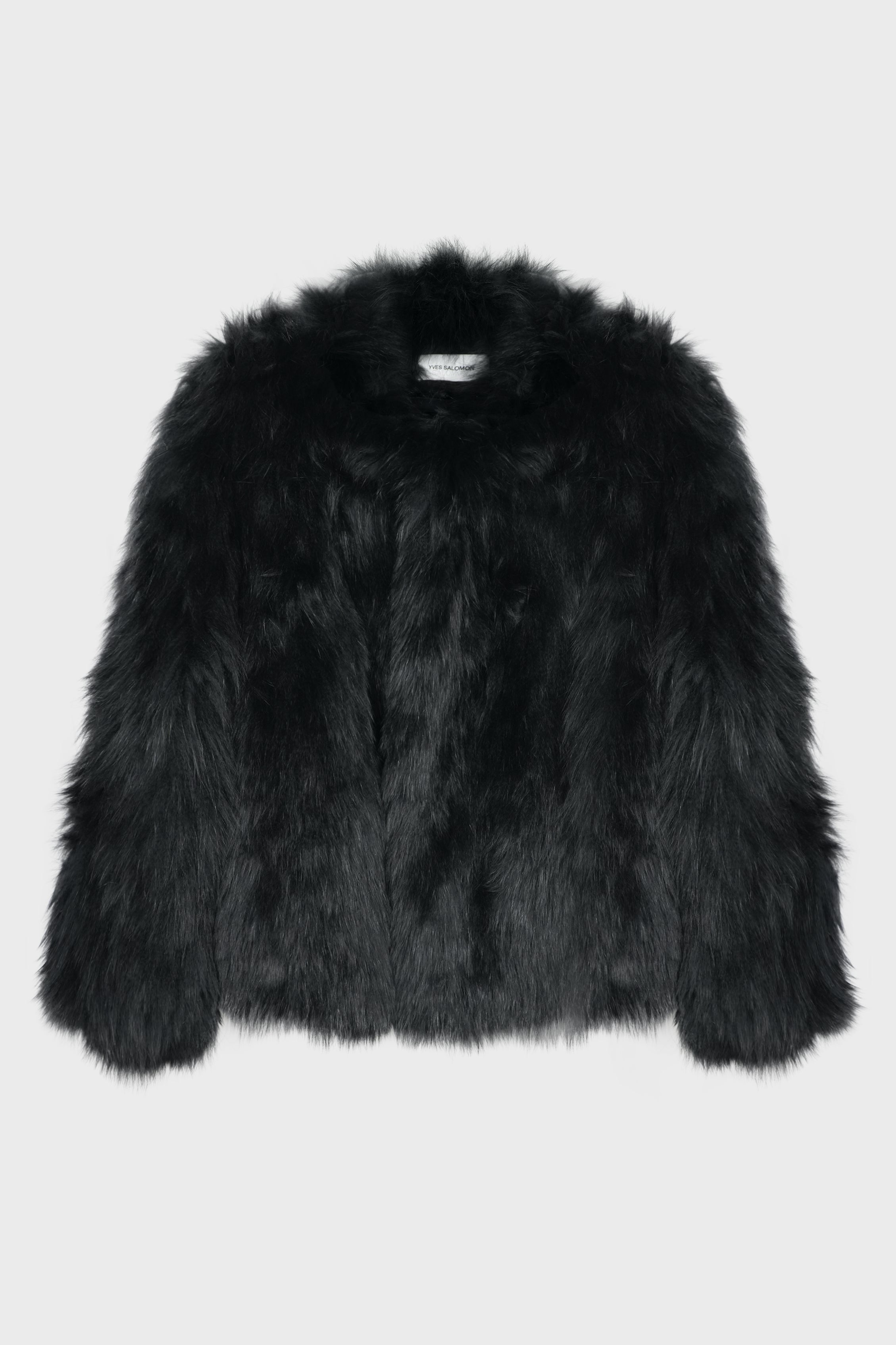 JACKET 50CM KNITTED FOX NOIR