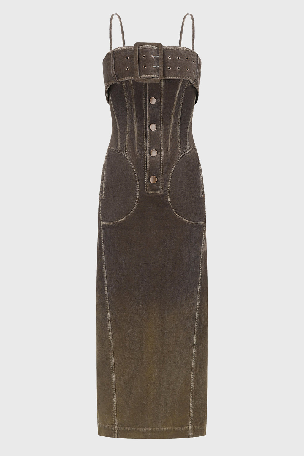 RETRO WASHED BUSTIER DRESS