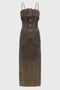 RETRO WASHED BUSTIER DRESS