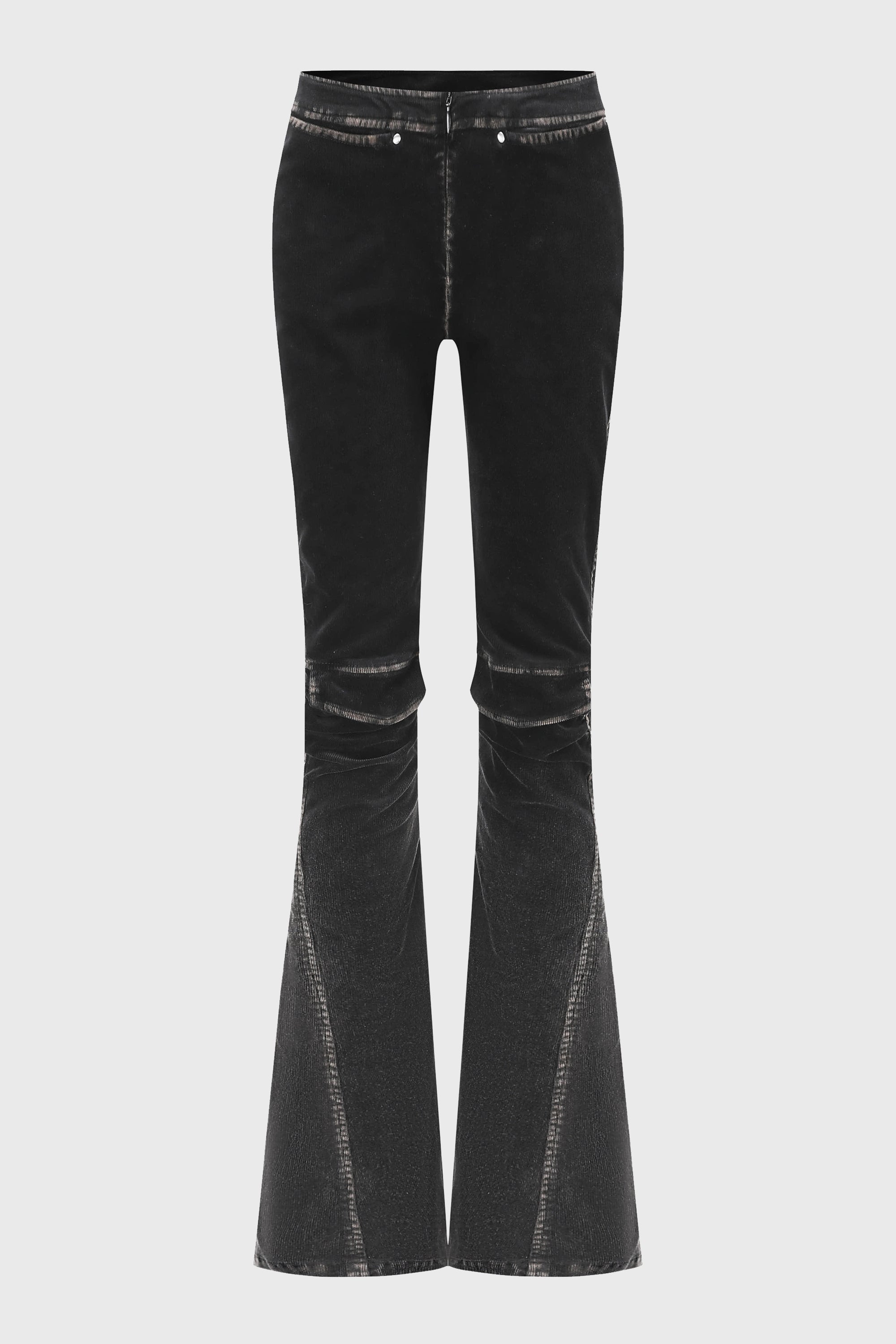WASHED FLARED PANTS BLACK