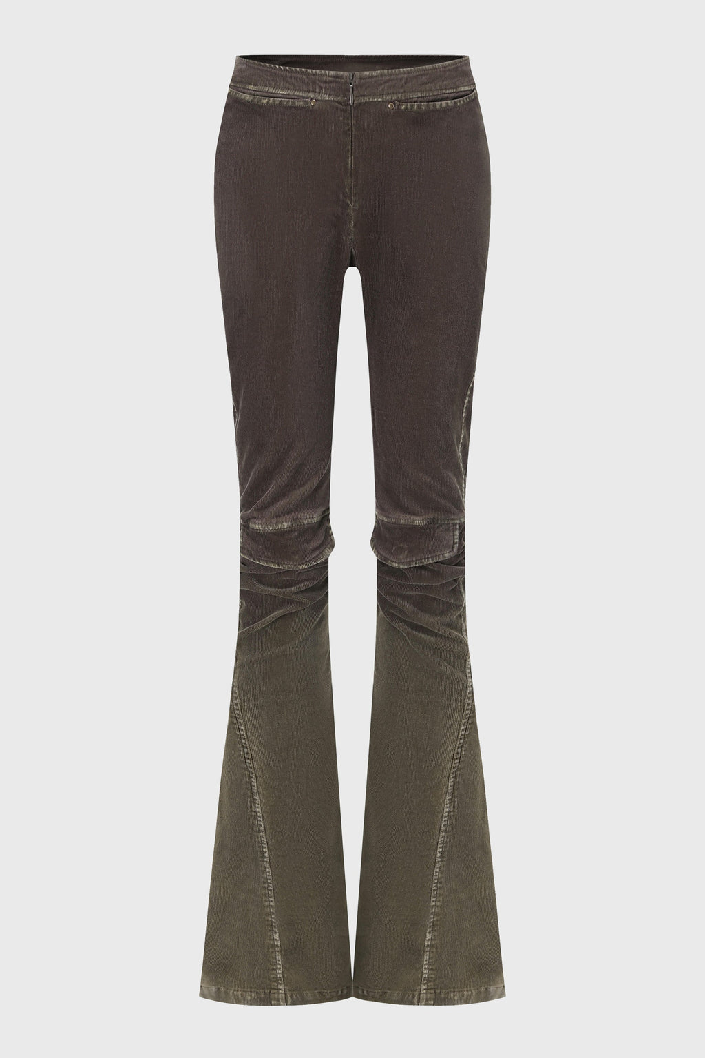 WASHED FLARED PANTS GREIGE YELLOW