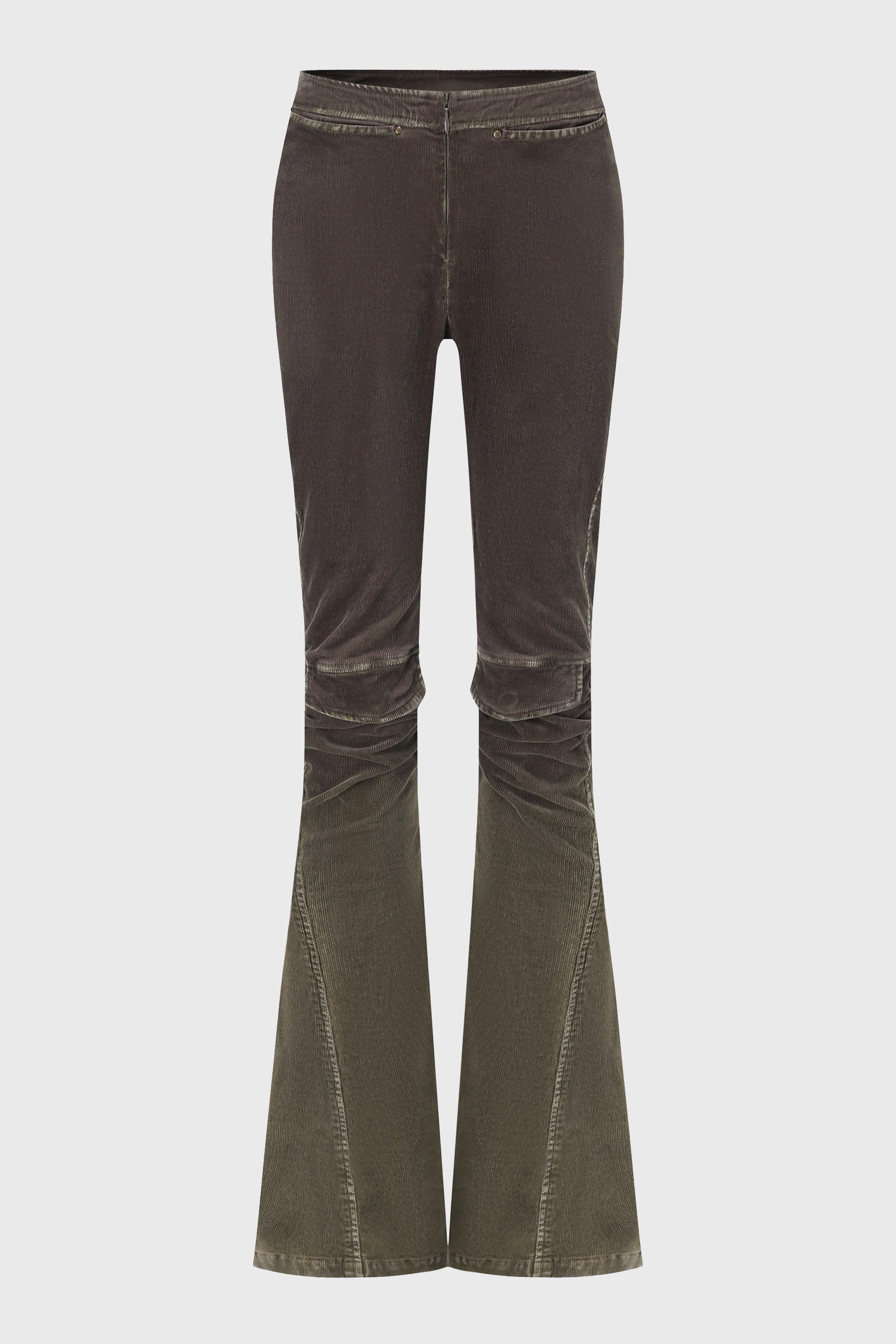 WASHED FLARED PANTS GREIGE YELLOW