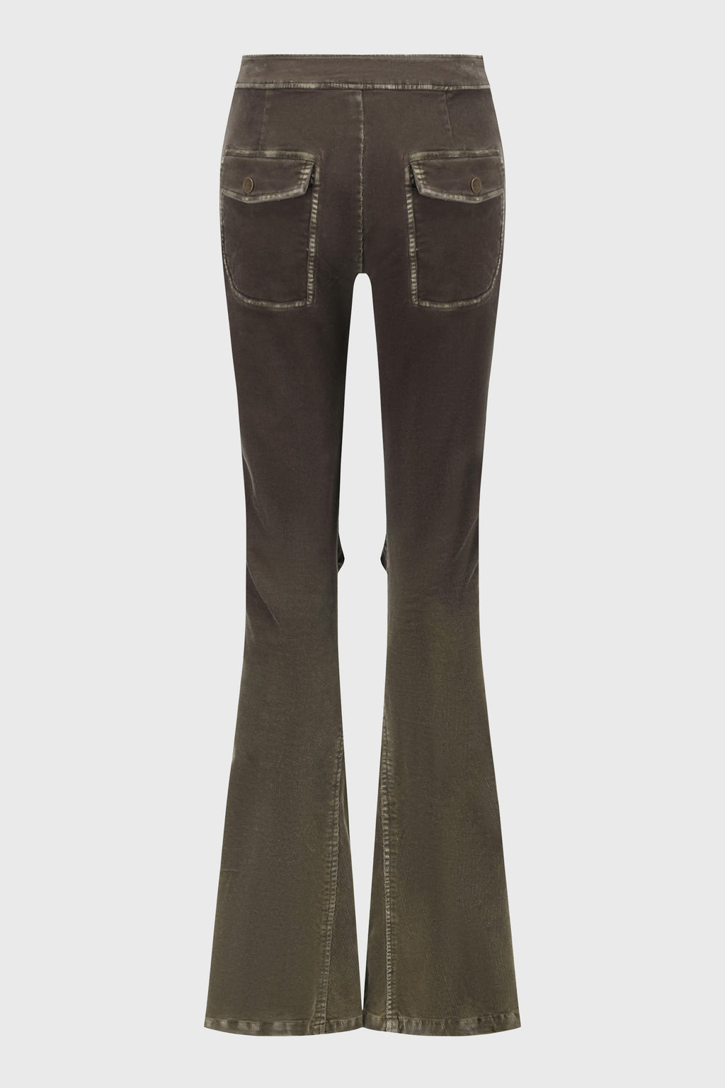 WASHED FLARED PANTS GREIGE YELLOW