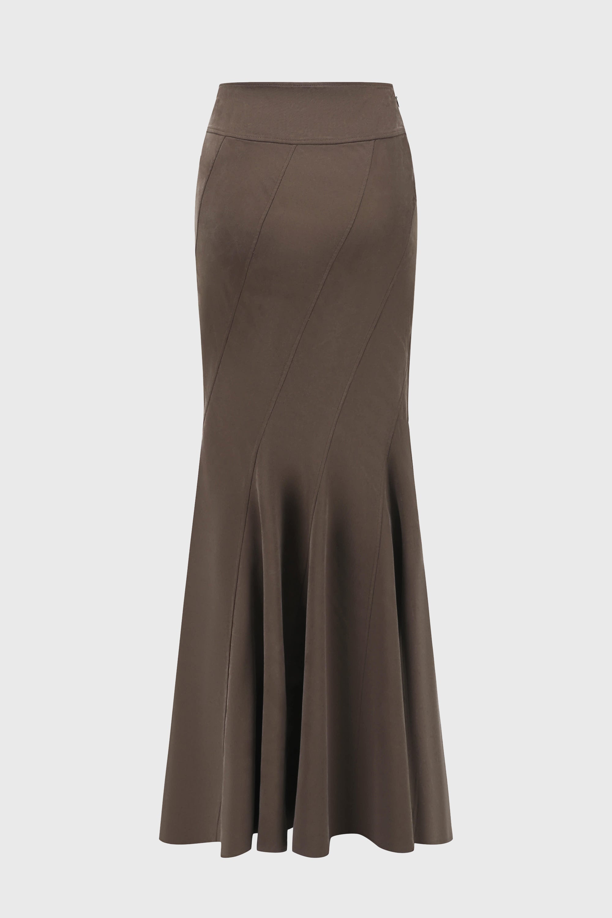 TAILORED FISHTAIL SKIRT COFFEE