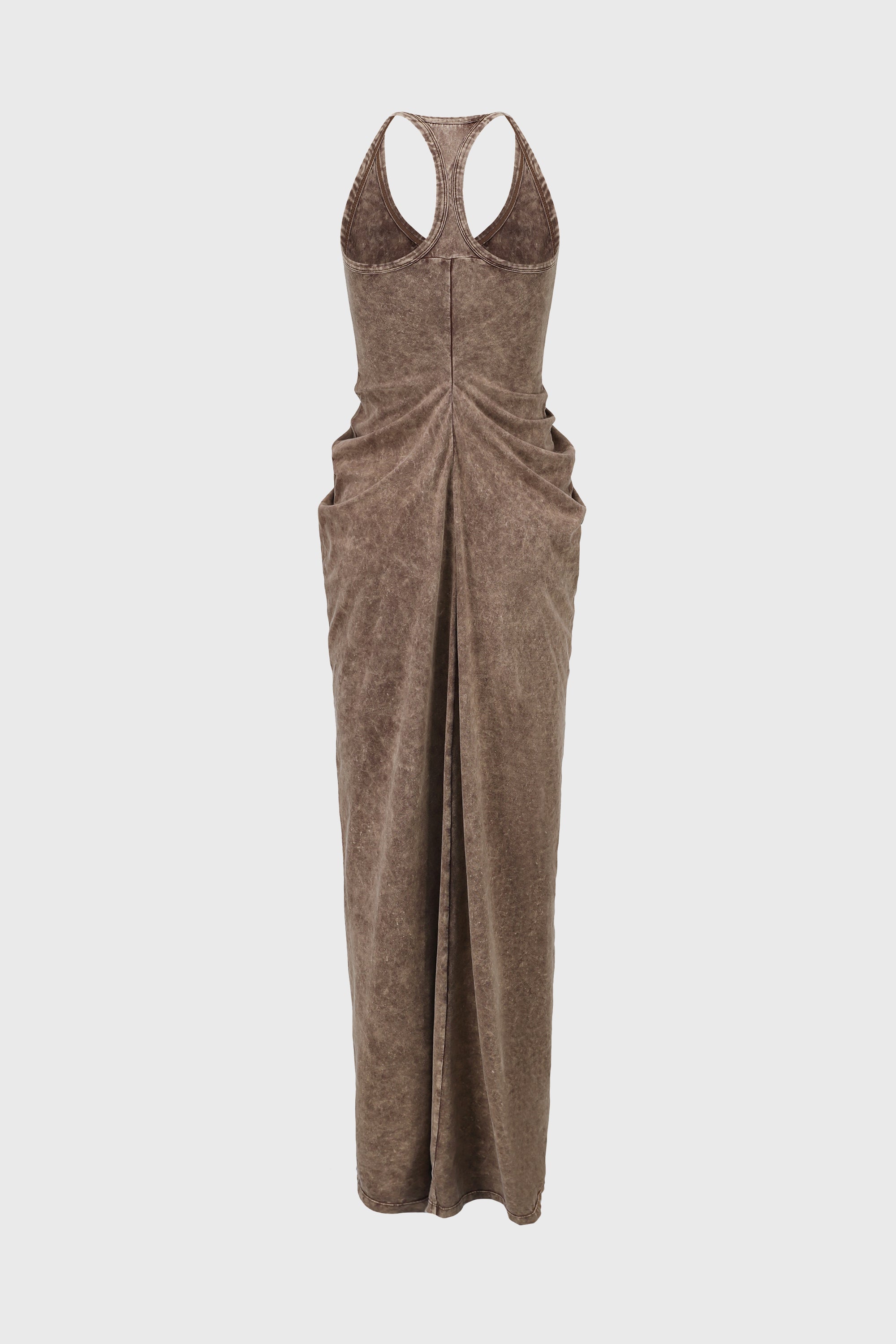 KNITTED SLIM-FIT DRAPED DRESS